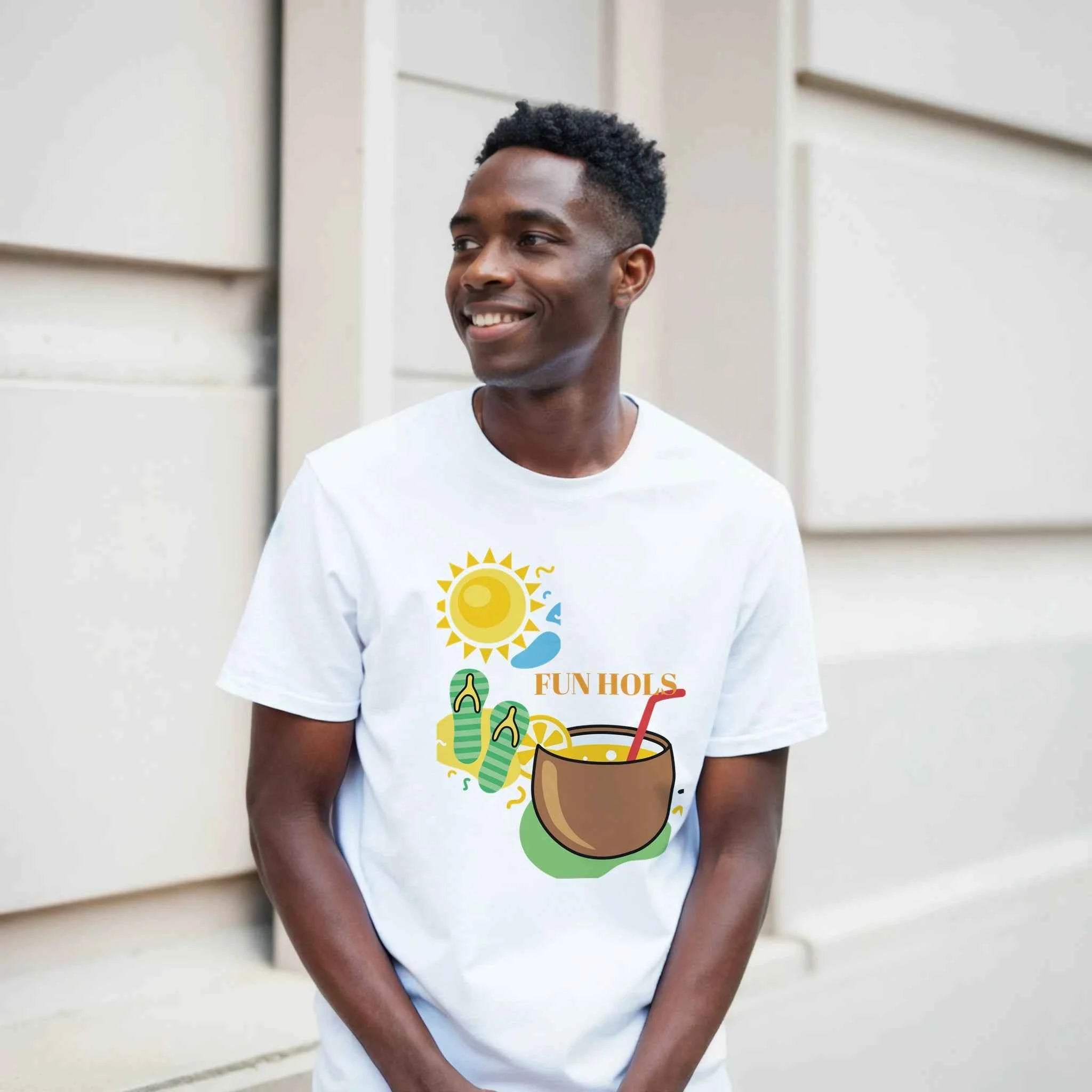 Fun Holiday Beach Graphic T-Shirt - Premium Cotton Tee