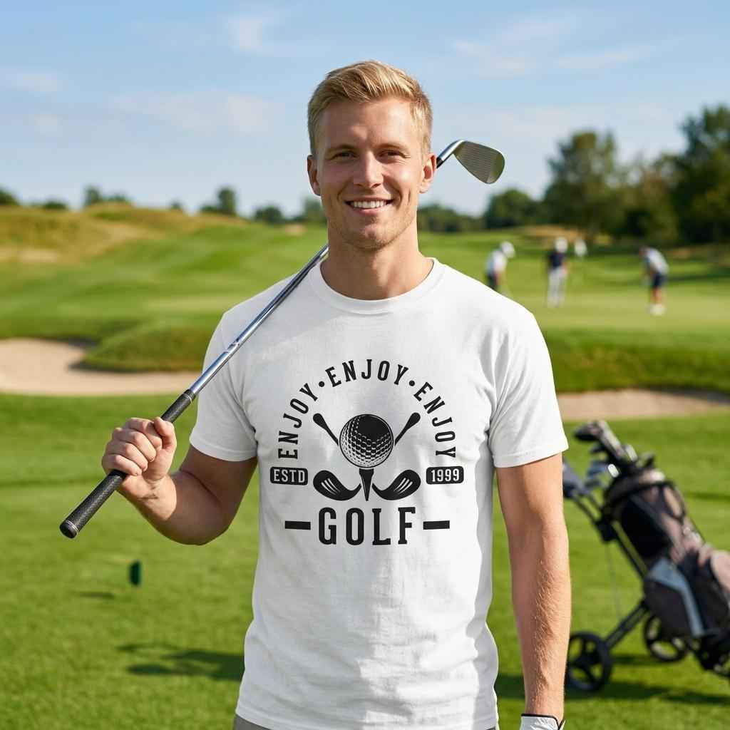 Enjoy Golf Graphic T-Shirt – Premium Ring-Spun Cotton Casual Tee