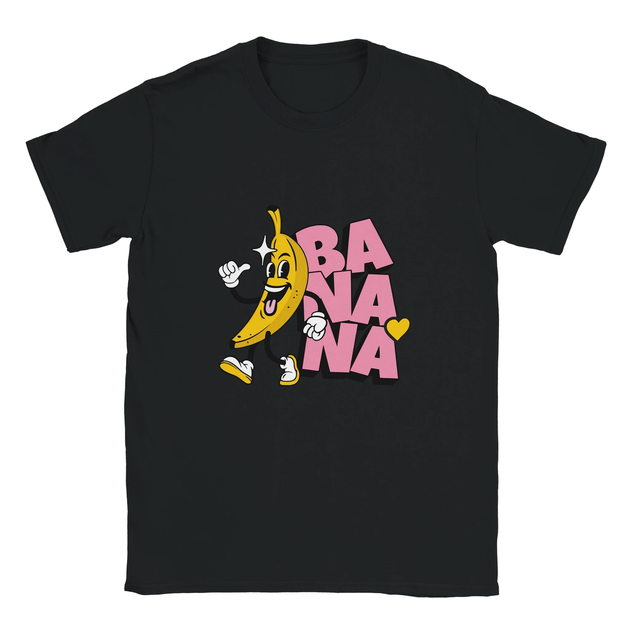 Smiling Banana Graphic T-Shirt - Premium Soft Cotton Crewneck
