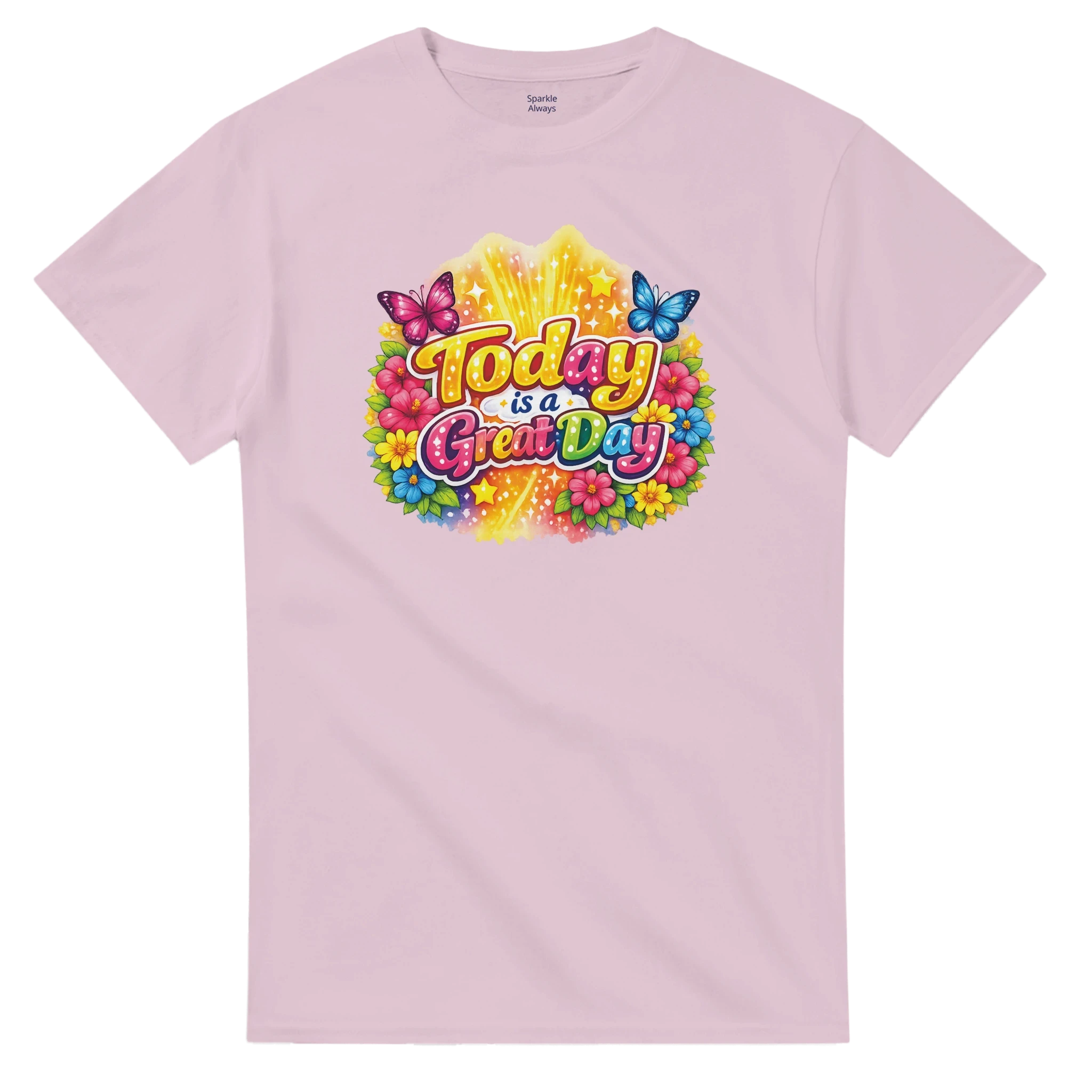 Today is a Great Day Heavyweight Cotton T-Shirt | Positive Statement Graphic Tee. Nice Gift.