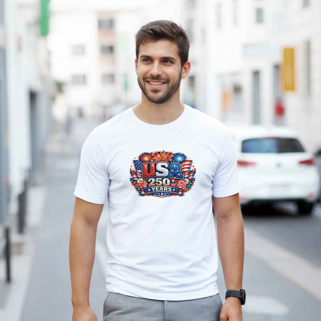 USA 250th Anniversary Shirt, Semiquincentennial 1776-2026 T-Shirt, Patriotic America Independence Day Gift, Heavyweight Cotton Tee