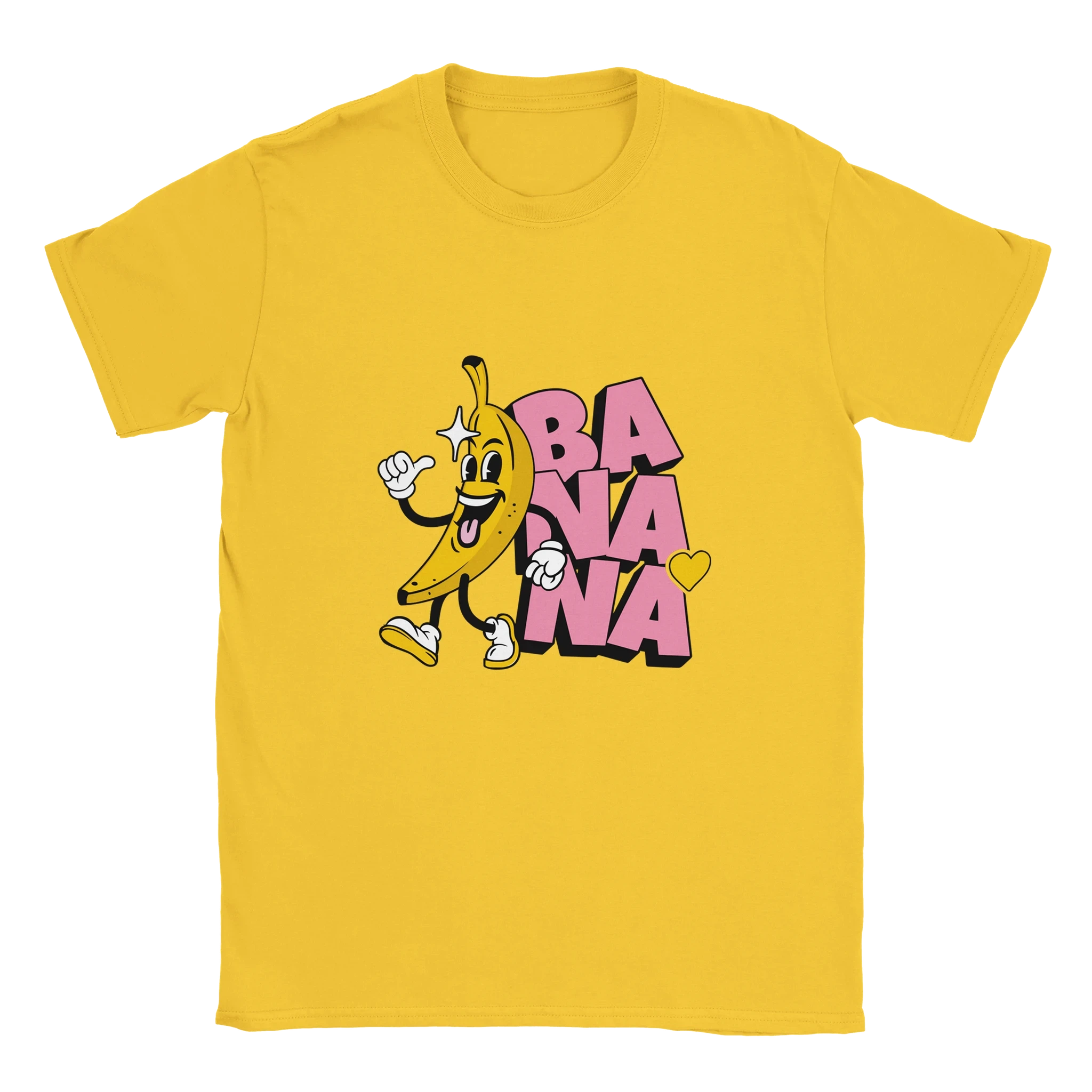 Smiling Banana Graphic T-Shirt - Premium Soft Cotton Crewneck