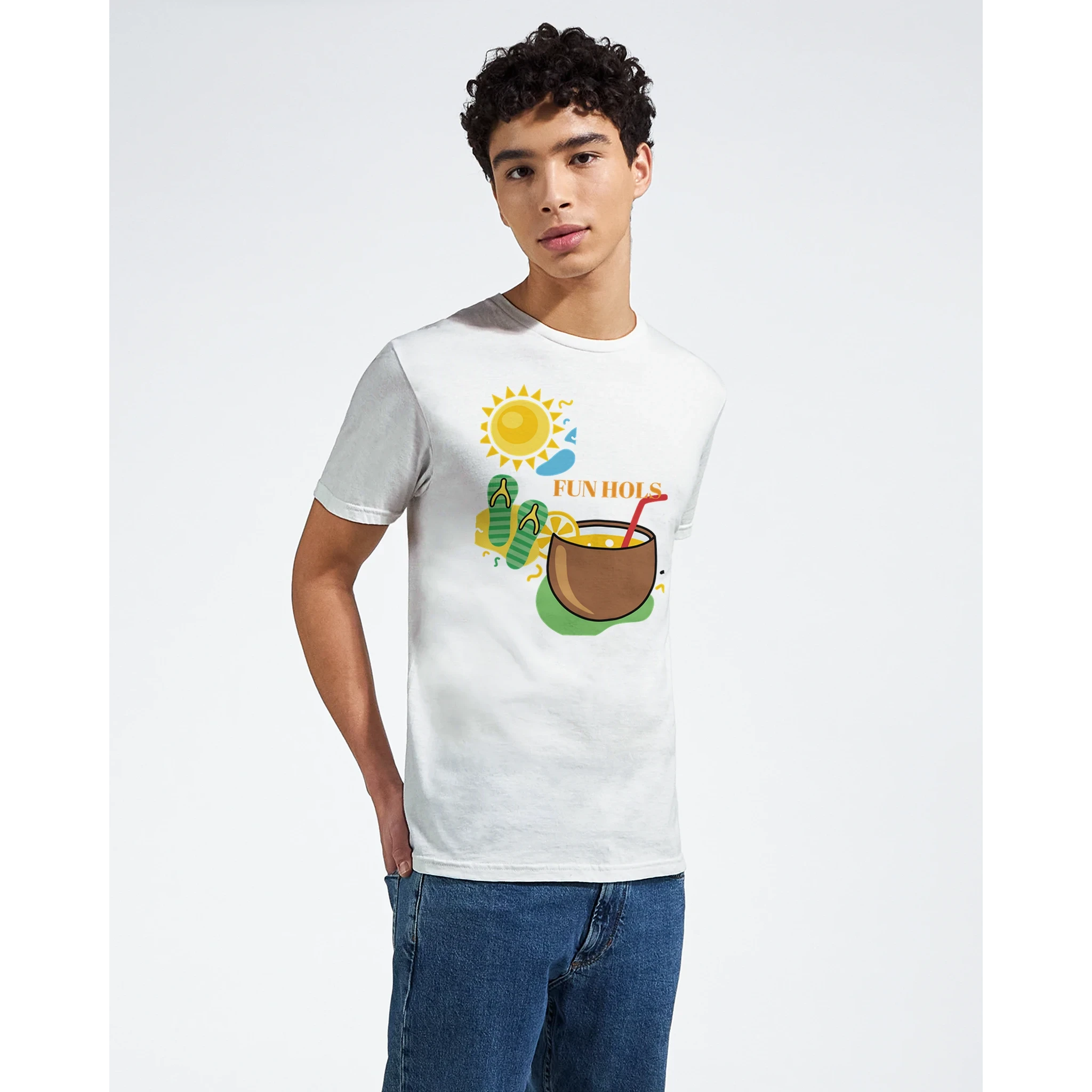 Fun Holiday Beach Graphic T-Shirt - Premium Cotton Tee