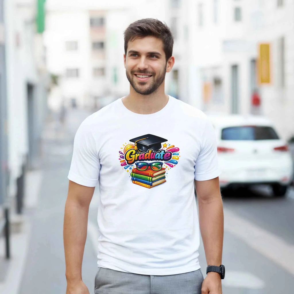 Graduate Celebration T-Shirt – Classic Heavyweight Cotton Graduation Party Tee