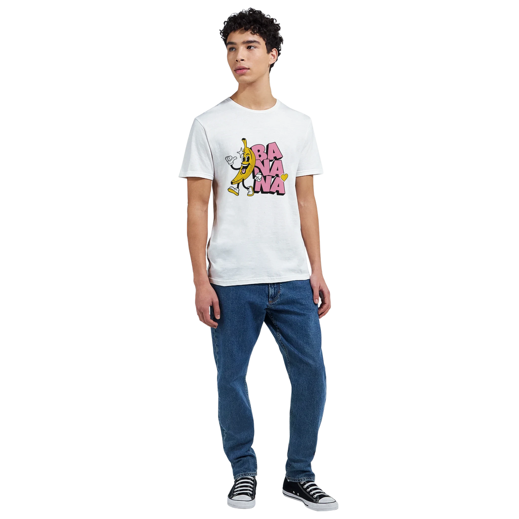 Smiling Banana Graphic T-Shirt - Premium Soft Cotton Crewneck