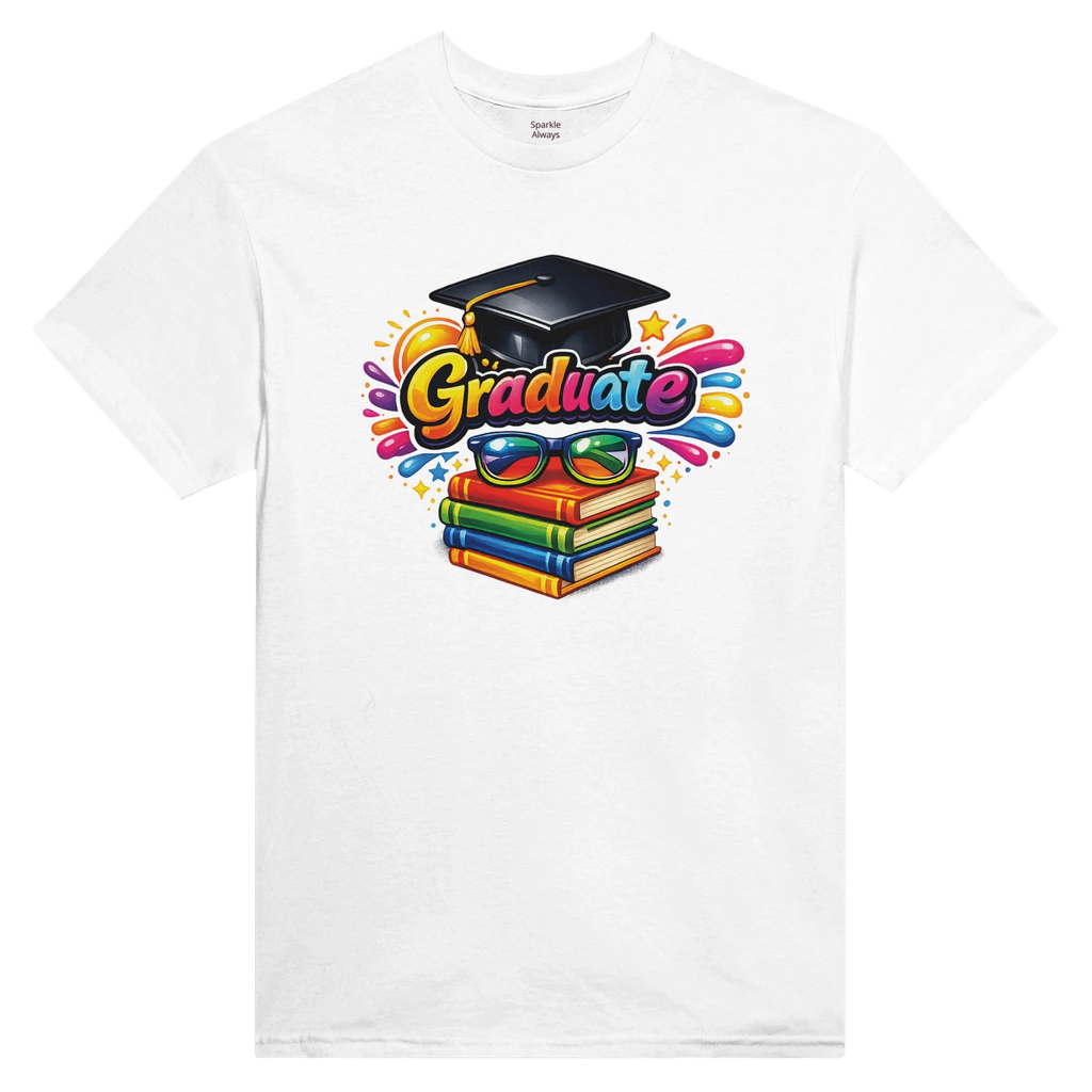 Graduate Celebration T-Shirt – Classic Heavyweight Cotton Graduation Party Tee