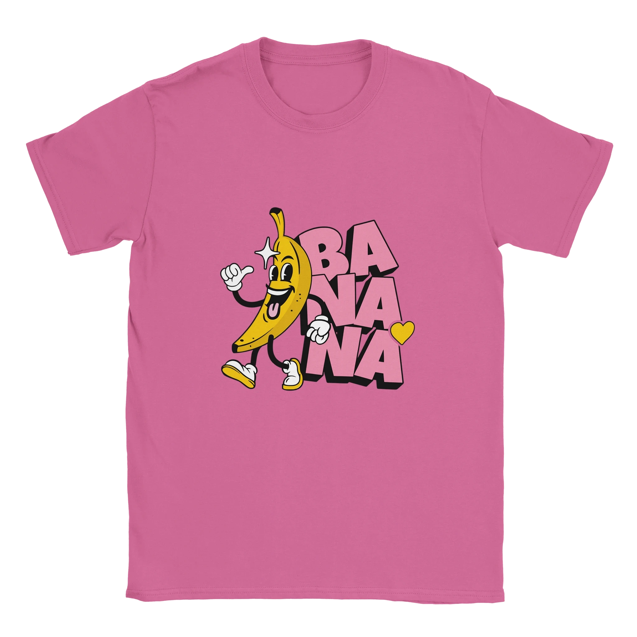 Smiling Banana Graphic T-Shirt - Premium Soft Cotton Crewneck
