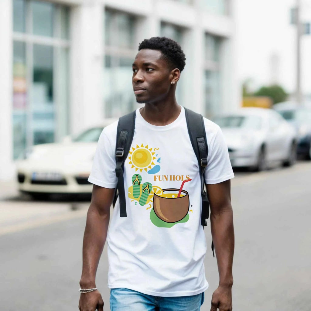 Fun Holiday Beach Graphic T-Shirt - Premium Cotton Tee