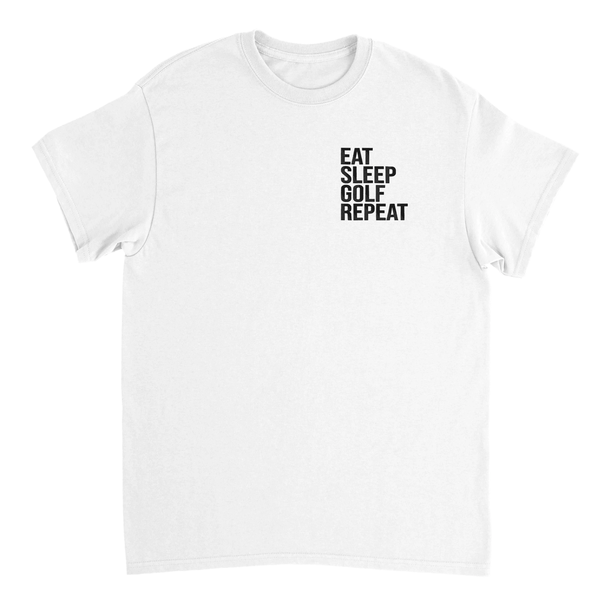 Golf Graphic T-Shirt - Heavyweight Cotton Classic Fit EAT SLEEP REPEAT GOLF