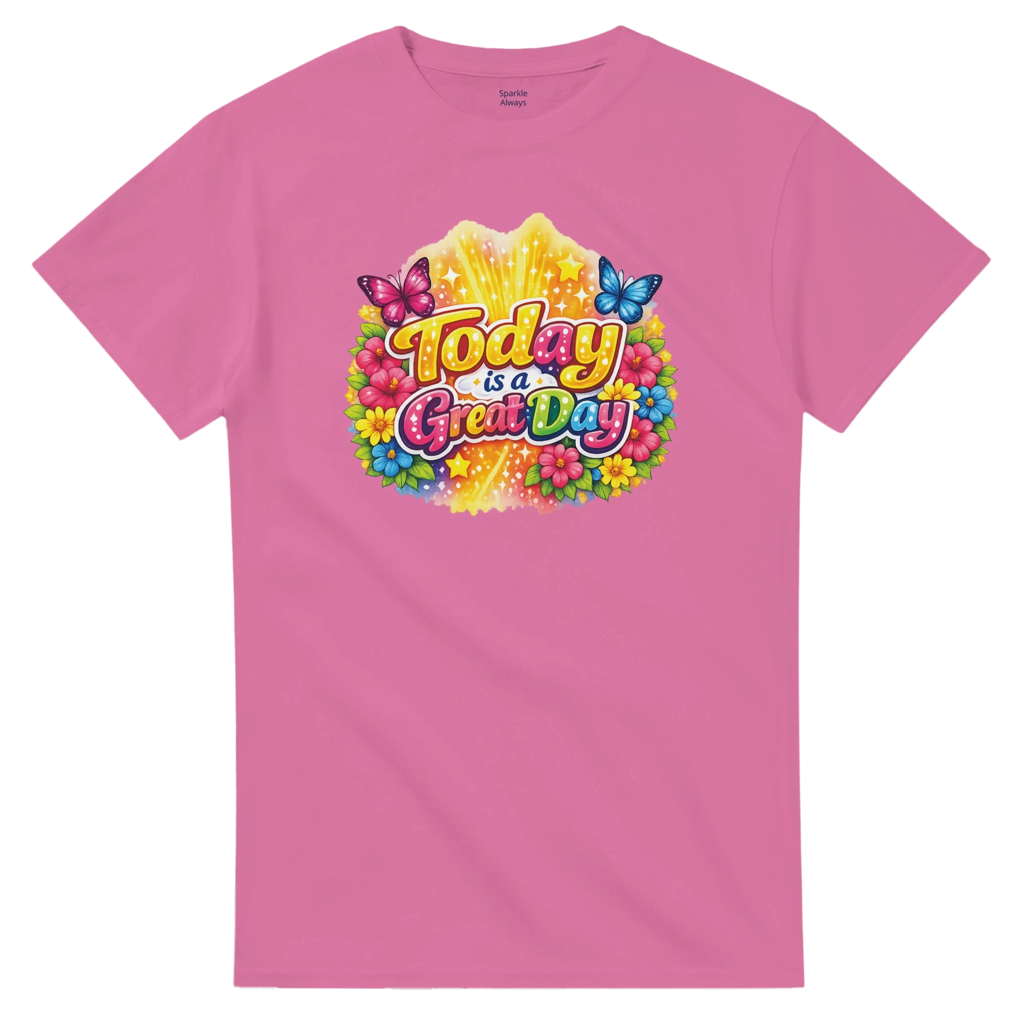 Today is a Great Day Heavyweight Cotton T-Shirt | Positive Statement Graphic Tee. Nice Gift.