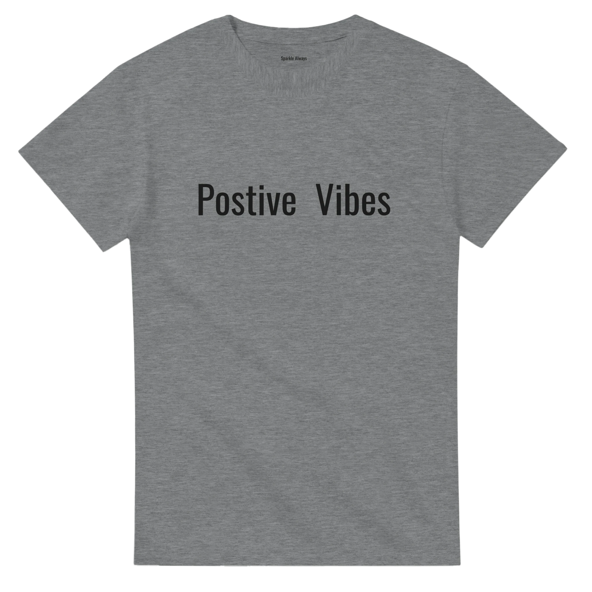 Positive Vibes Statement Heavyweight Cotton T-Shirt - Classic Relaxed Fit