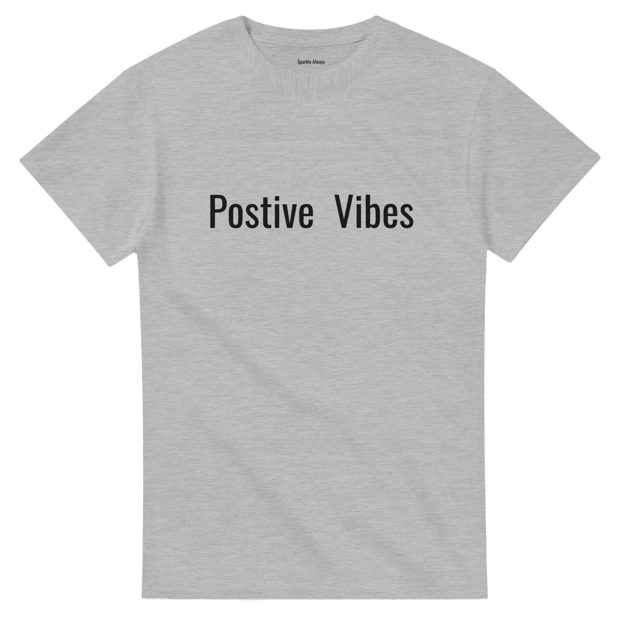 Positive Vibes Statement Heavyweight Cotton T-Shirt - Classic Relaxed Fit