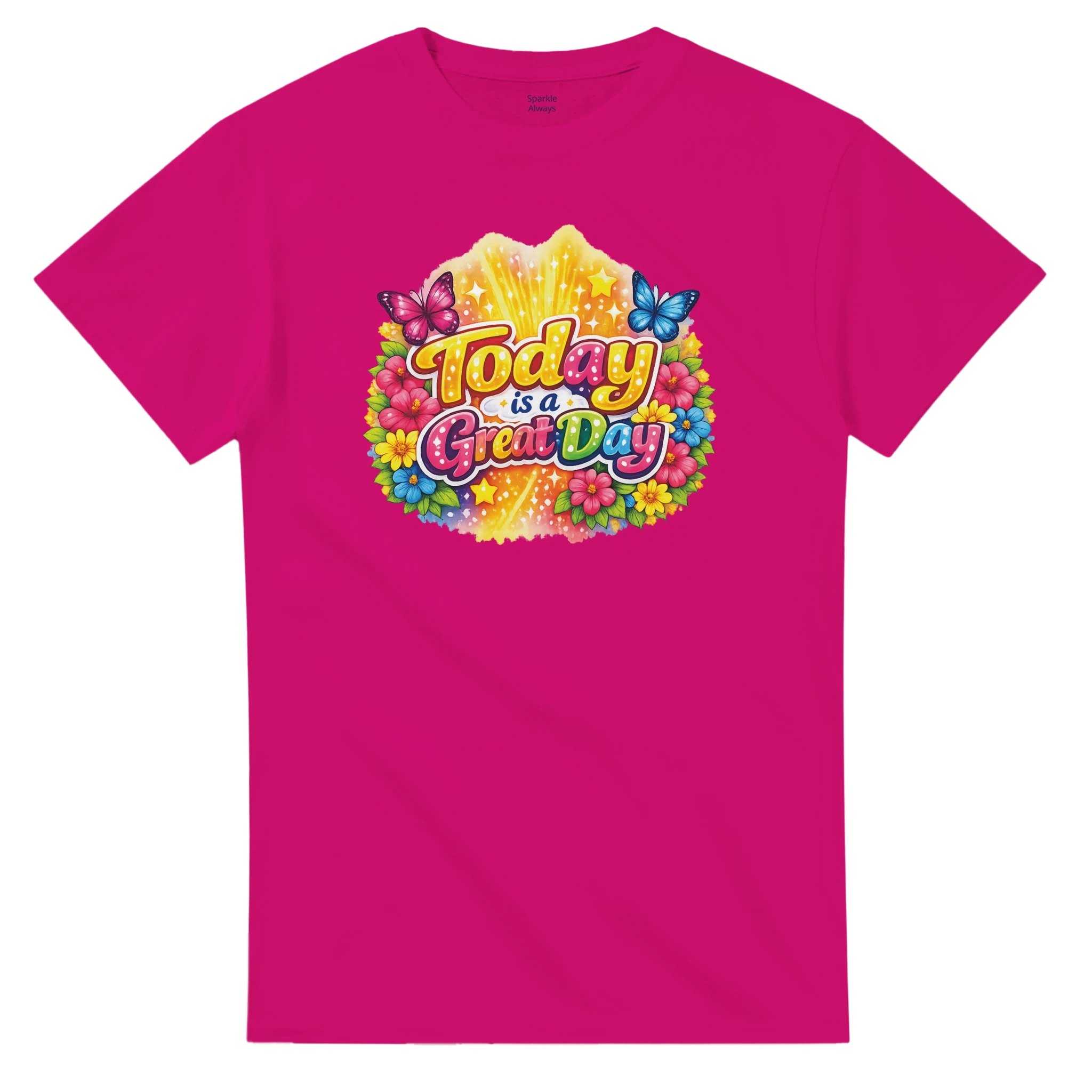 Today is a Great Day Heavyweight Cotton T-Shirt | Positive Statement Graphic Tee. Nice Gift.