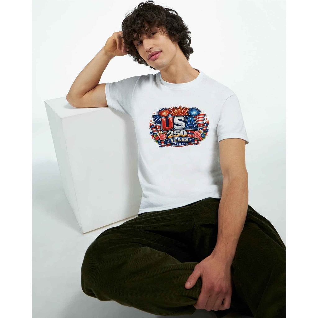 USA 250th Anniversary Shirt, Semiquincentennial 1776-2026 T-Shirt, Patriotic America Independence Day Gift, Heavyweight Cotton Tee