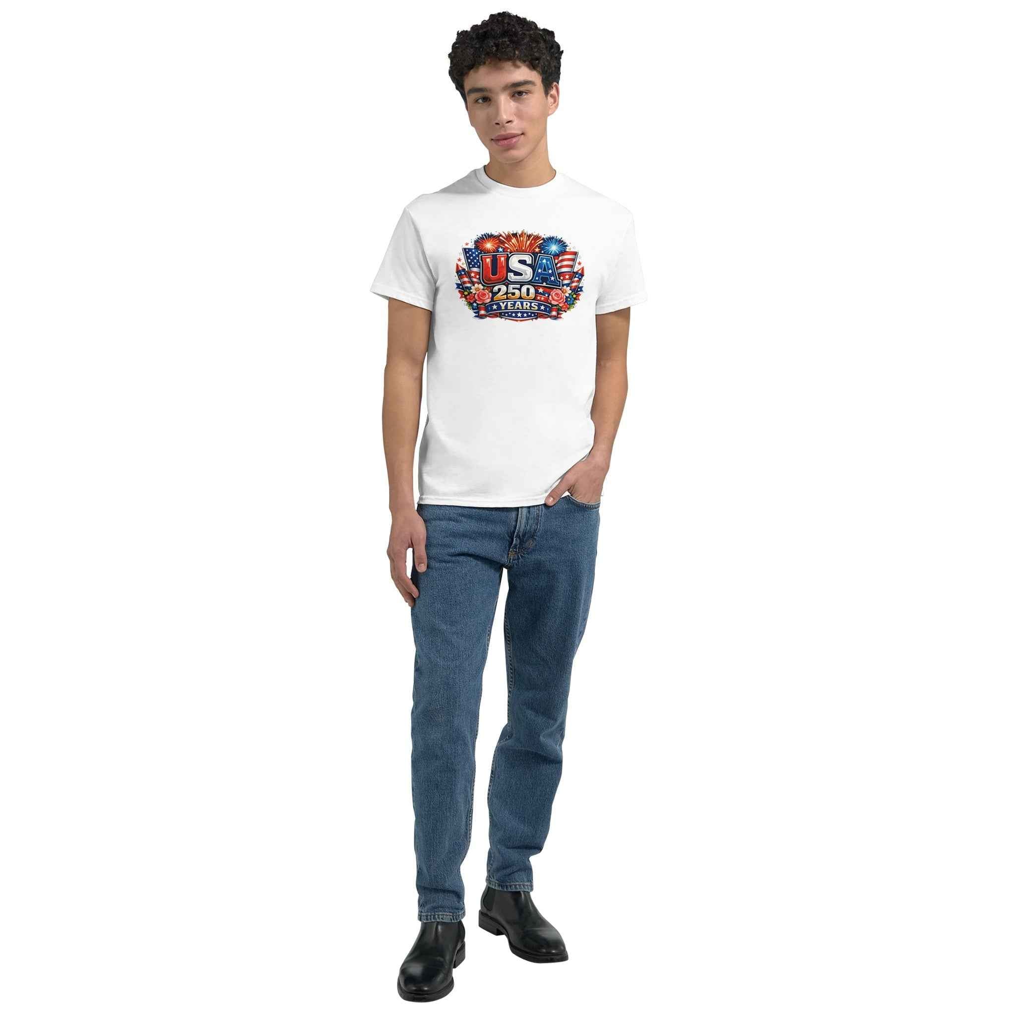 USA 250th Anniversary Shirt, Semiquincentennial 1776-2026 T-Shirt, Patriotic America Independence Day Gift, Heavyweight Cotton Tee