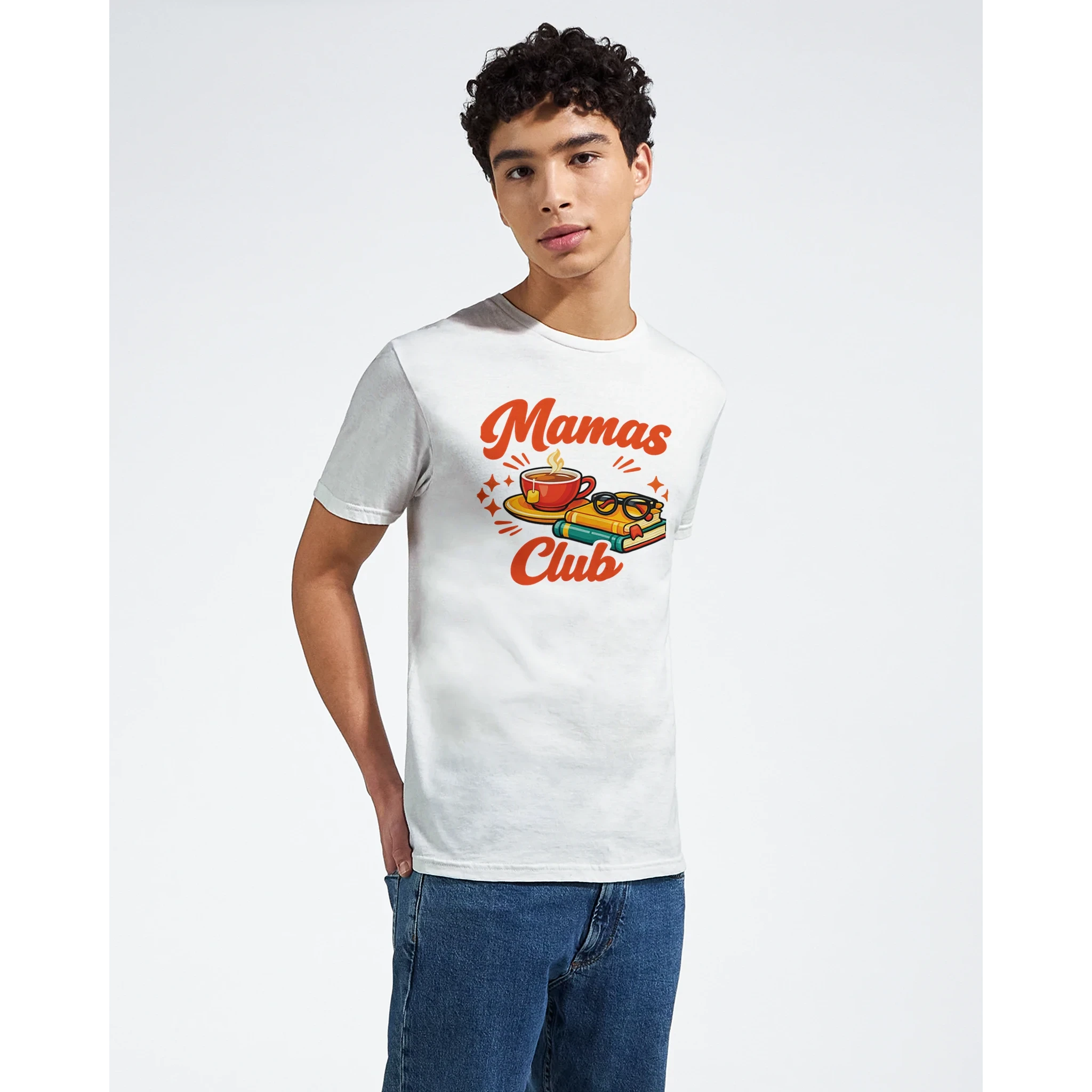 Mama's Club Graphic T-Shirt - Premium Soft Ring-Spun Cotton Tee