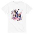 Colorful Cat Cotton T-Shirt - Premium Casual Crewneck Ideal Gift or for Cat Owners