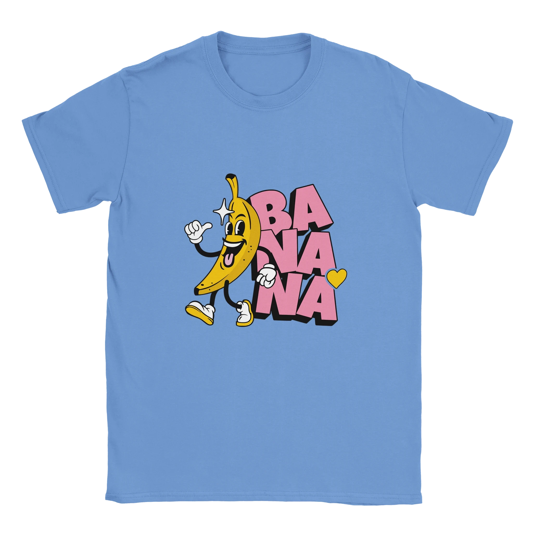 Smiling Banana Graphic T-Shirt - Premium Soft Cotton Crewneck