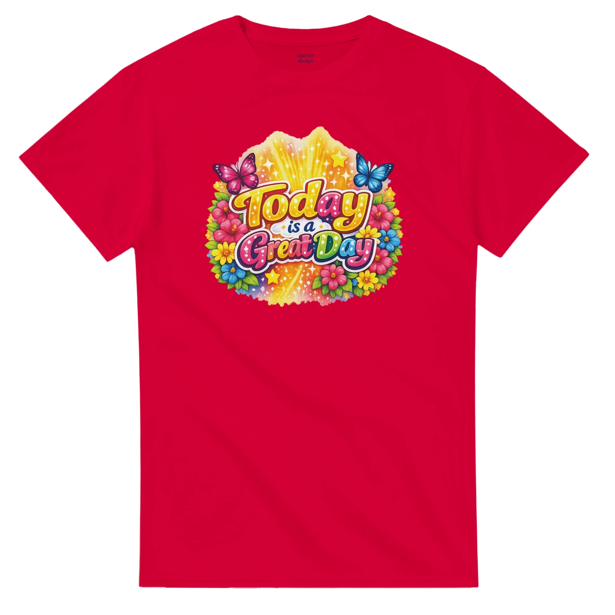 Today is a Great Day Heavyweight Cotton T-Shirt | Positive Statement Graphic Tee. Nice Gift.