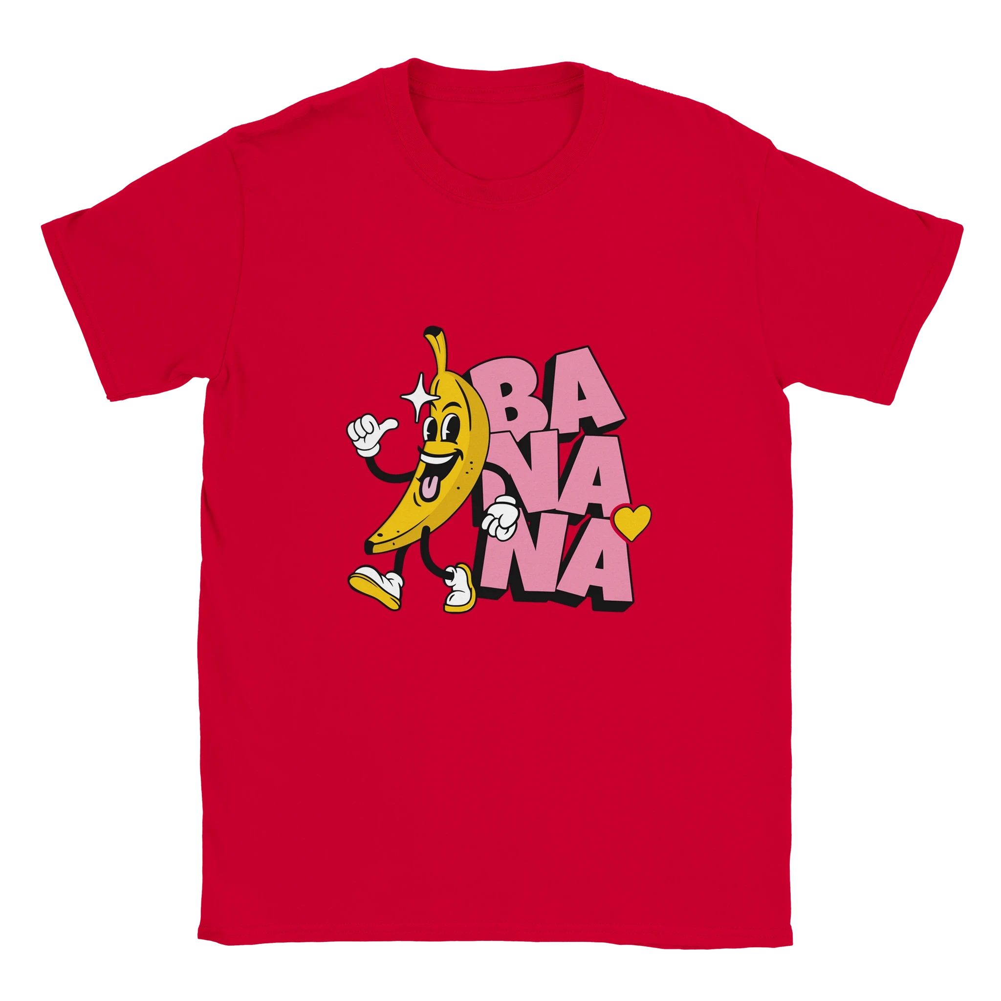 Smiling Banana Graphic T-Shirt - Premium Soft Cotton Crewneck