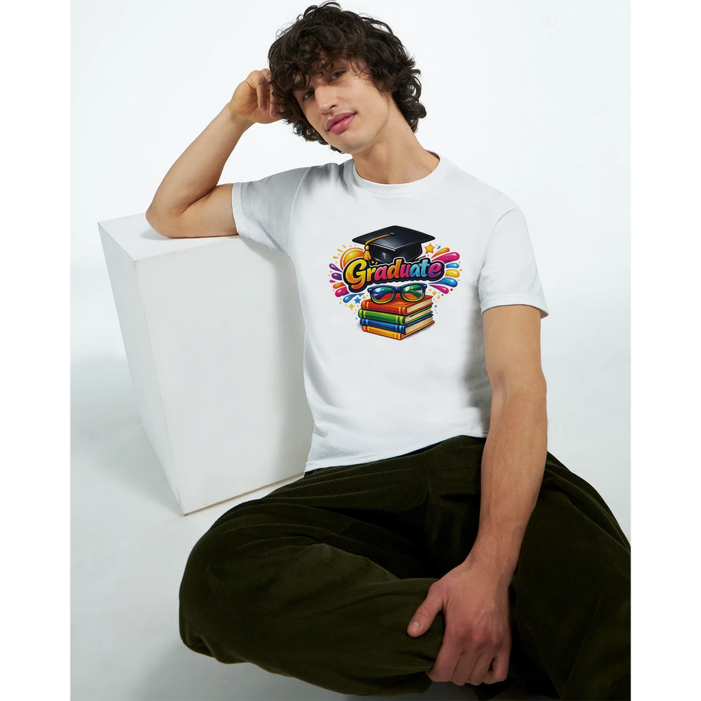 Graduate Celebration T-Shirt – Classic Heavyweight Cotton Graduation Party Tee