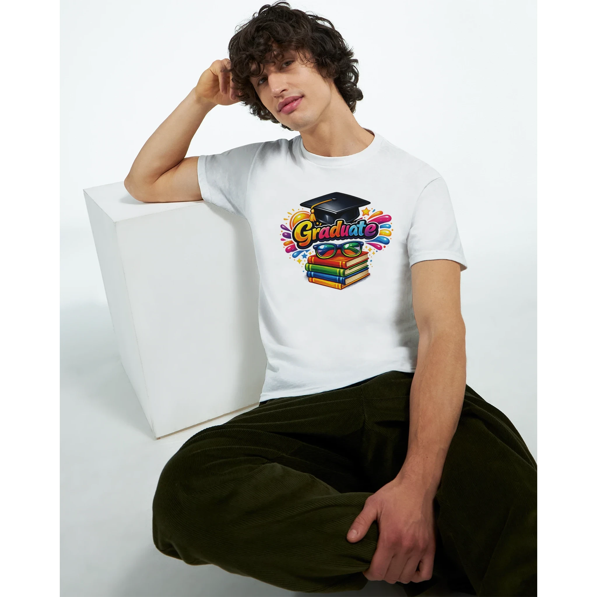 Graduate Celebration T-Shirt – Classic Heavyweight Cotton Graduation Party Tee