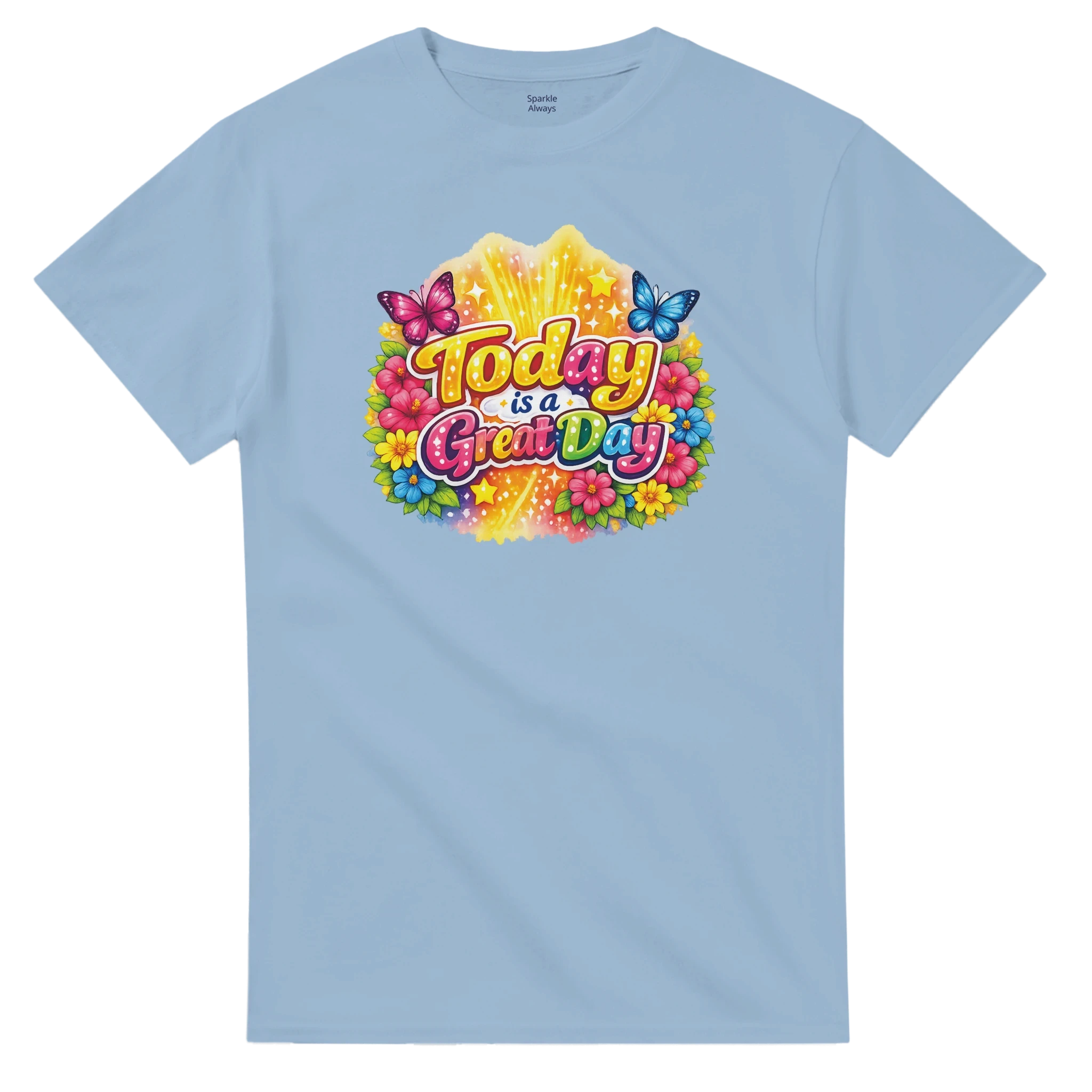 Today is a Great Day Heavyweight Cotton T-Shirt | Positive Statement Graphic Tee. Nice Gift.