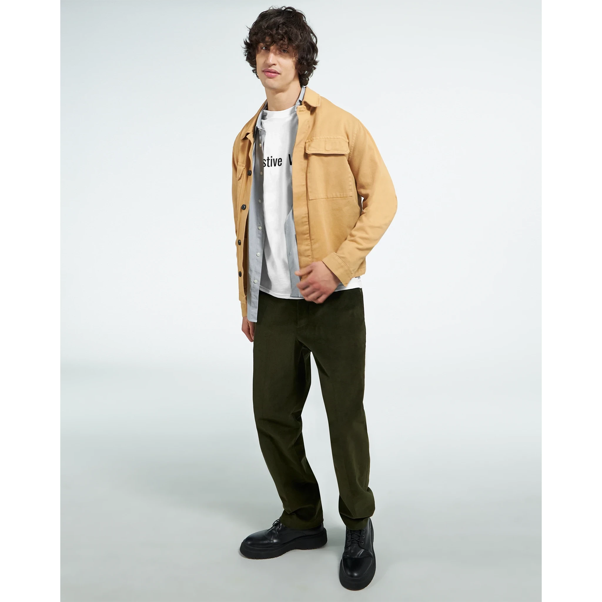 Positive Vibes Statement Heavyweight Cotton T-Shirt - Classic Relaxed Fit