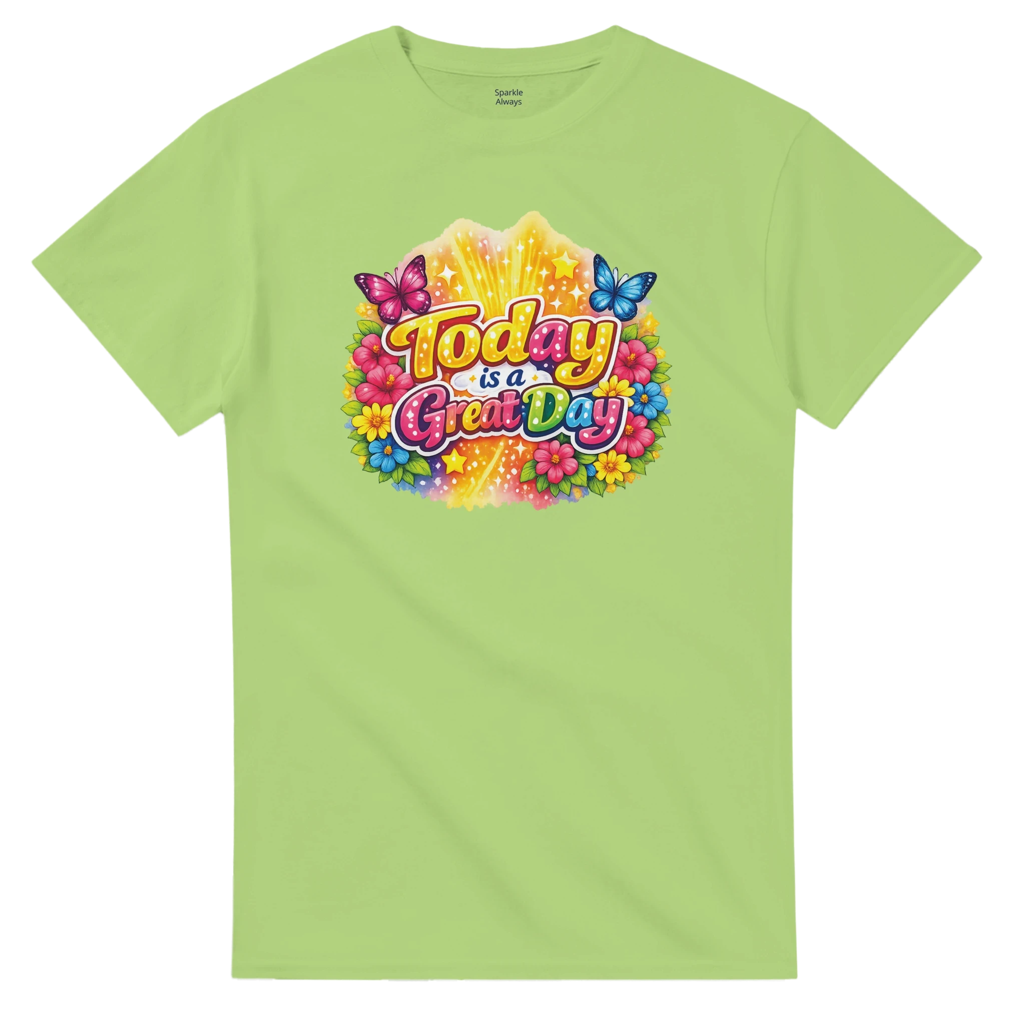 Today is a Great Day Heavyweight Cotton T-Shirt | Positive Statement Graphic Tee. Nice Gift.