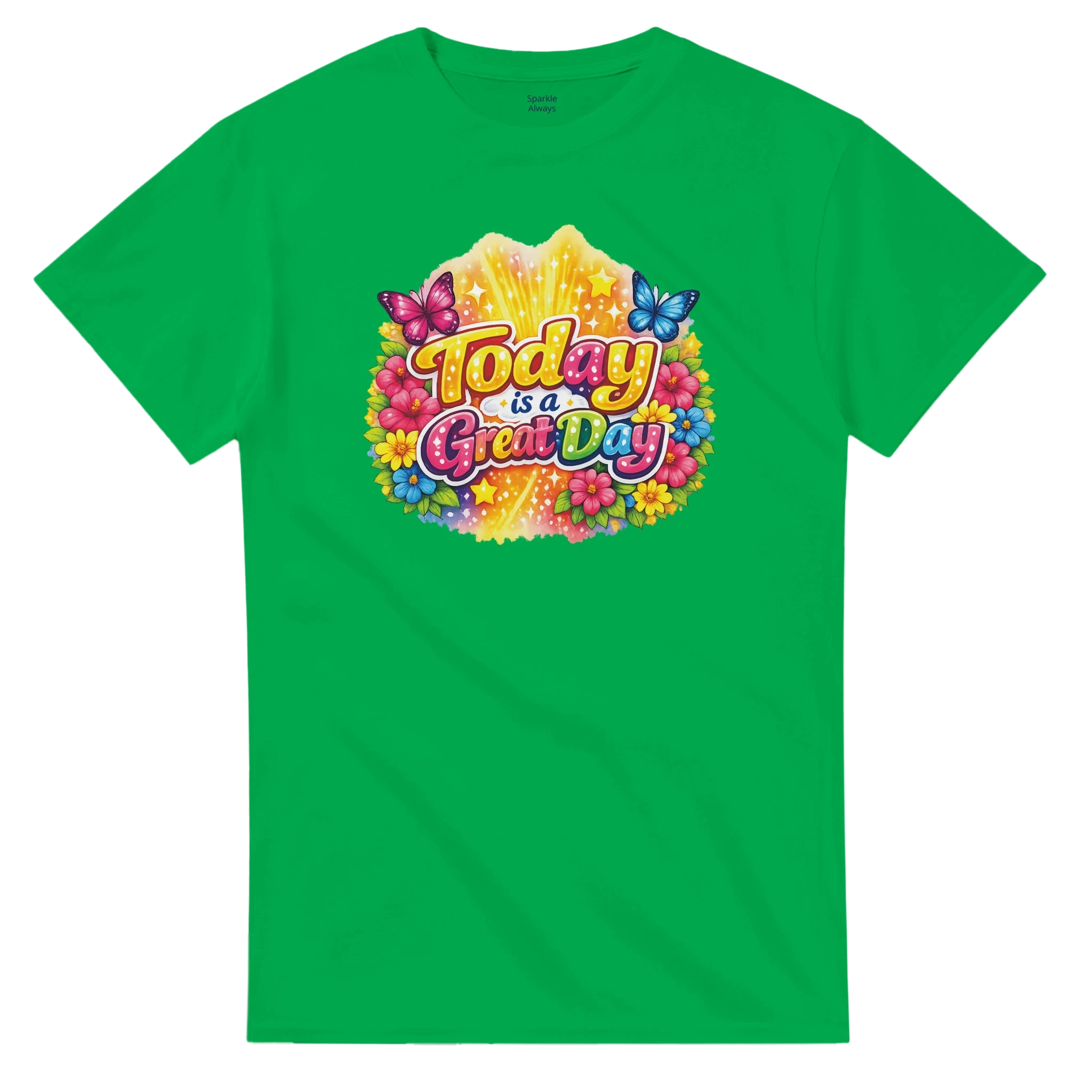 Today is a Great Day Heavyweight Cotton T-Shirt | Positive Statement Graphic Tee. Nice Gift.
