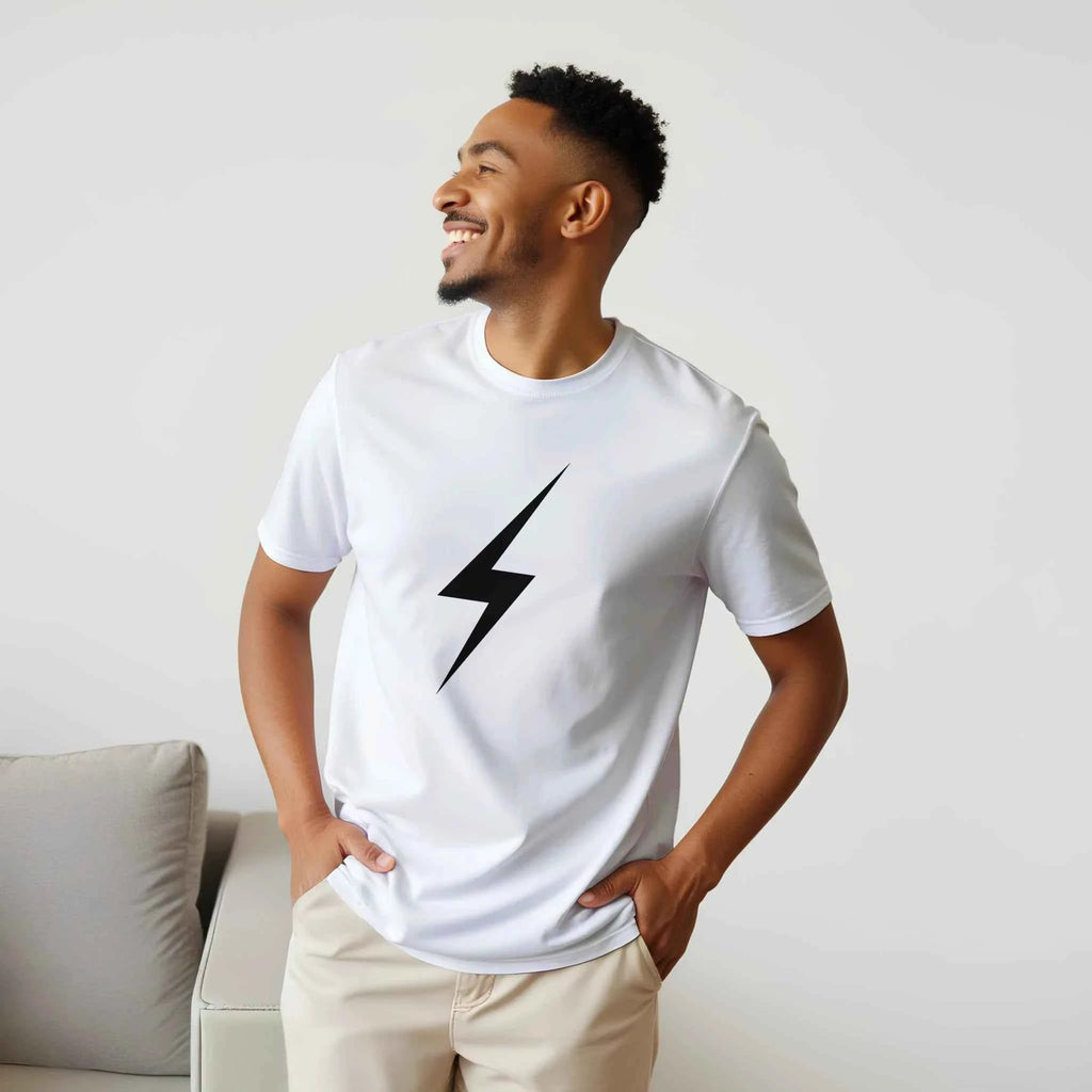 Lightning Bolt Graphic T-Shirt – Premium Cotton Spark Design Tee