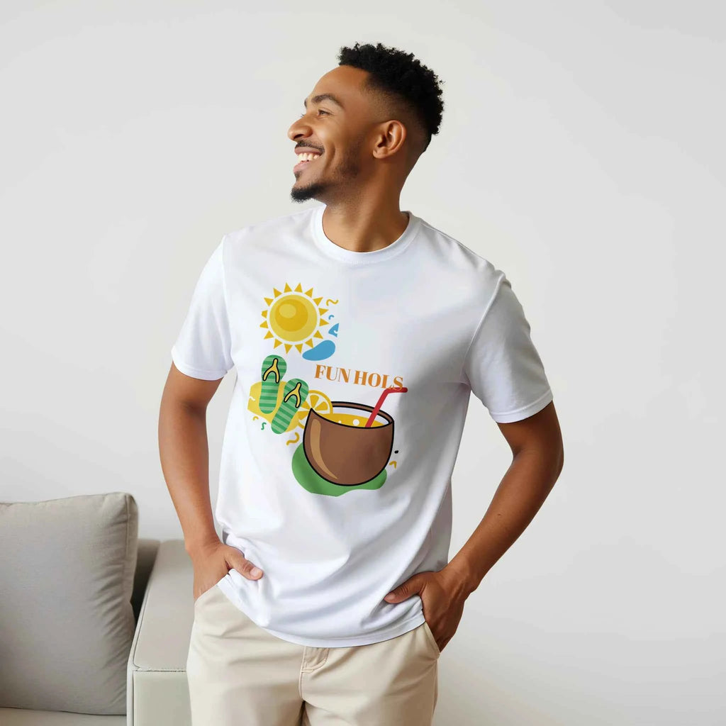Fun Holiday Beach Graphic T-Shirt - Premium Cotton Tee