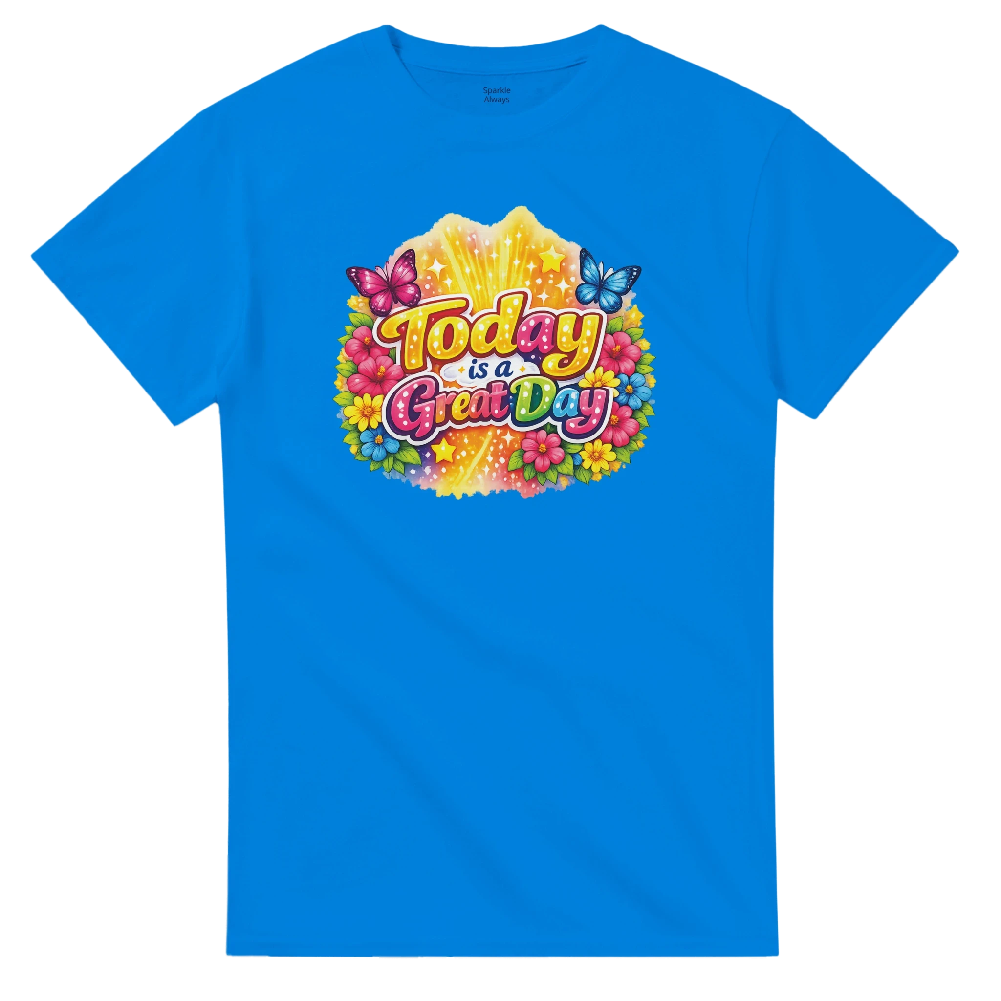 Today is a Great Day Heavyweight Cotton T-Shirt | Positive Statement Graphic Tee. Nice Gift.