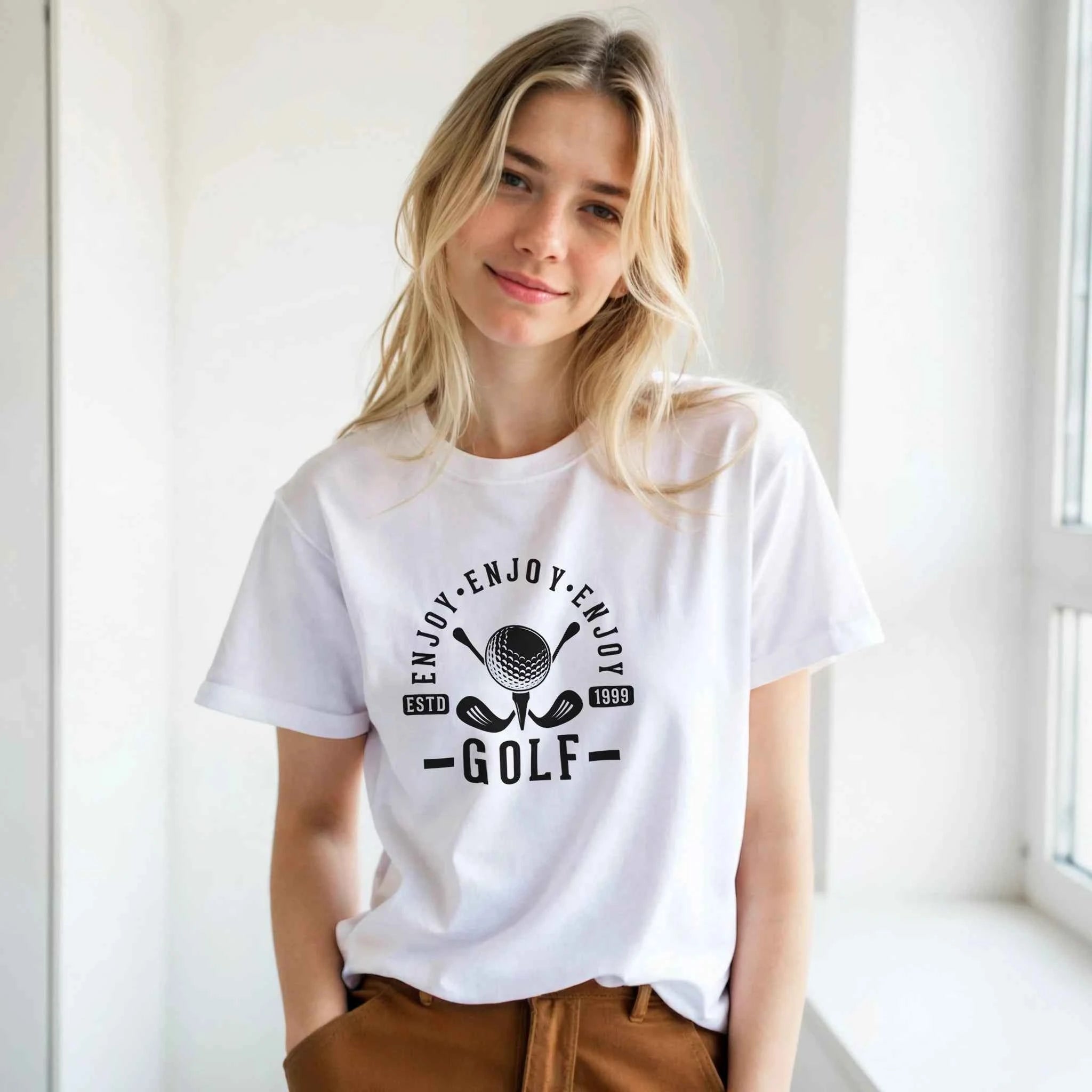 Enjoy Golf Graphic T-Shirt – Premium Ring-Spun Cotton Casual Tee