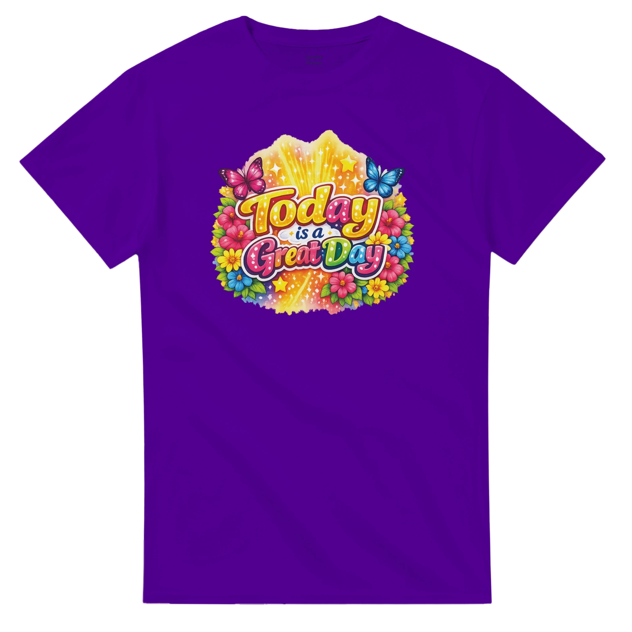Today is a Great Day Heavyweight Cotton T-Shirt | Positive Statement Graphic Tee. Nice Gift.
