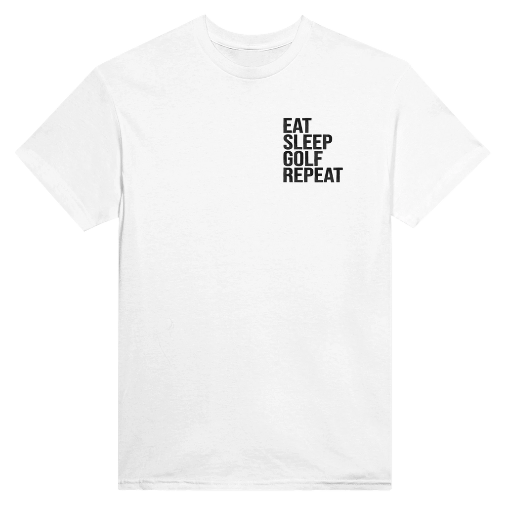 Golf Graphic T-Shirt - Heavyweight Cotton Classic Fit EAT SLEEP REPEAT GOLF