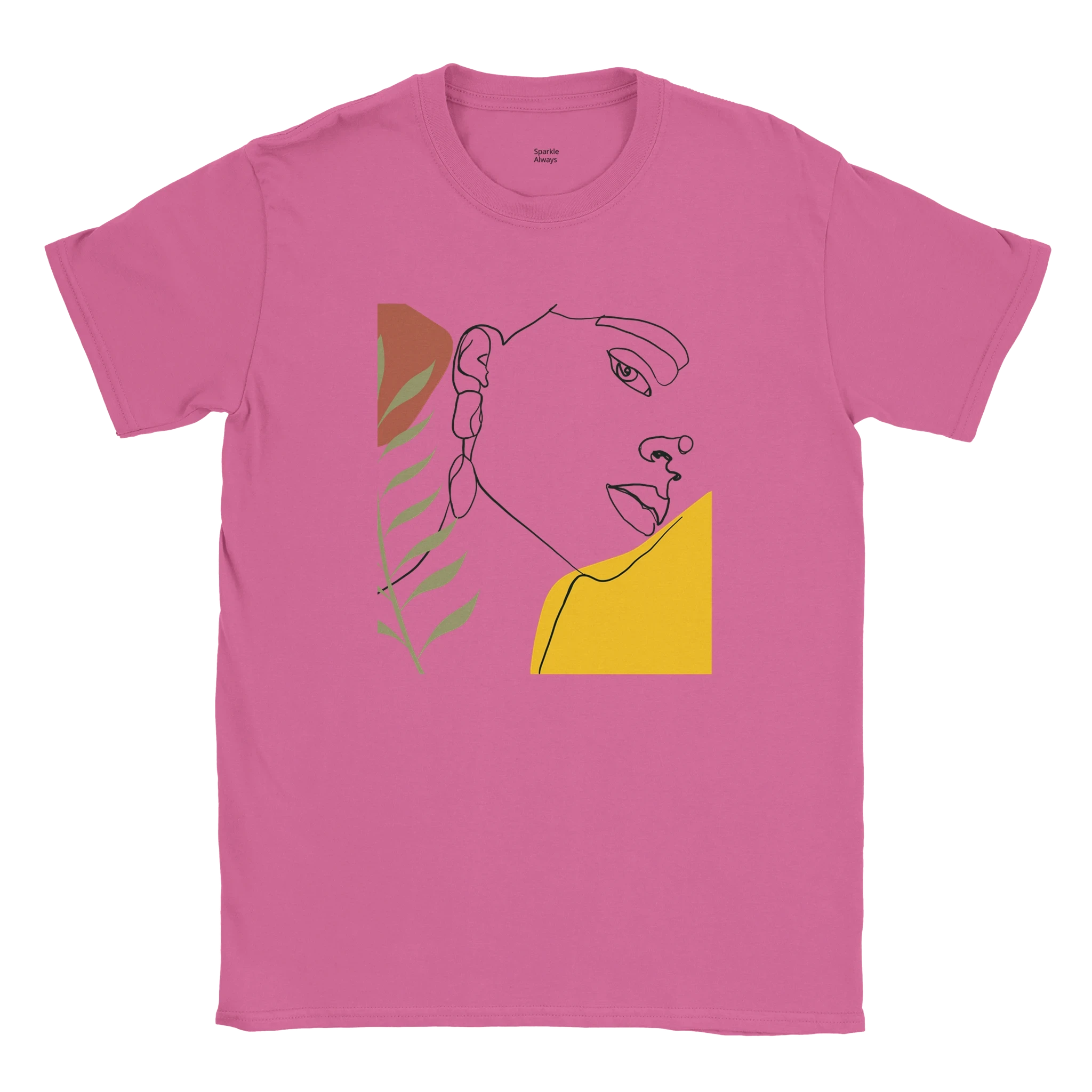 Women's Face Portrait Graphic T-Shirt - Black and White Art Tee