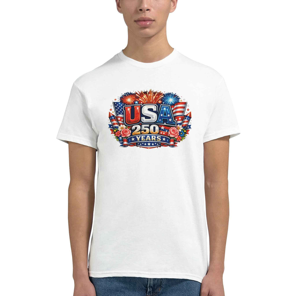 USA 250th Anniversary Shirt, Semiquincentennial 1776-2026 T-Shirt, Patriotic America Independence Day Gift, Heavyweight Cotton Tee
