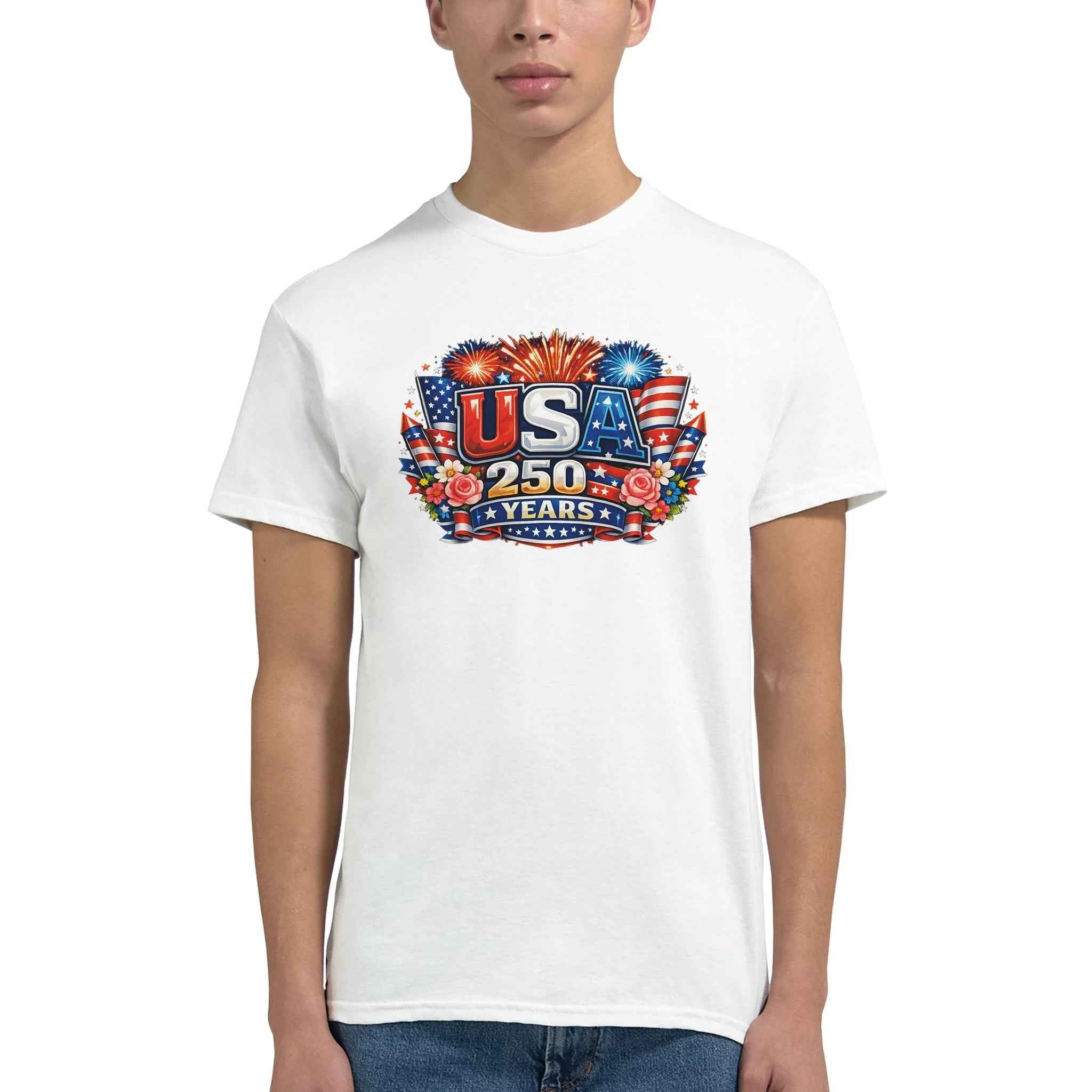 USA 250th Anniversary Shirt, Semiquincentennial 1776-2026 T-Shirt, Patriotic America Independence Day Gift, Heavyweight Cotton Tee
