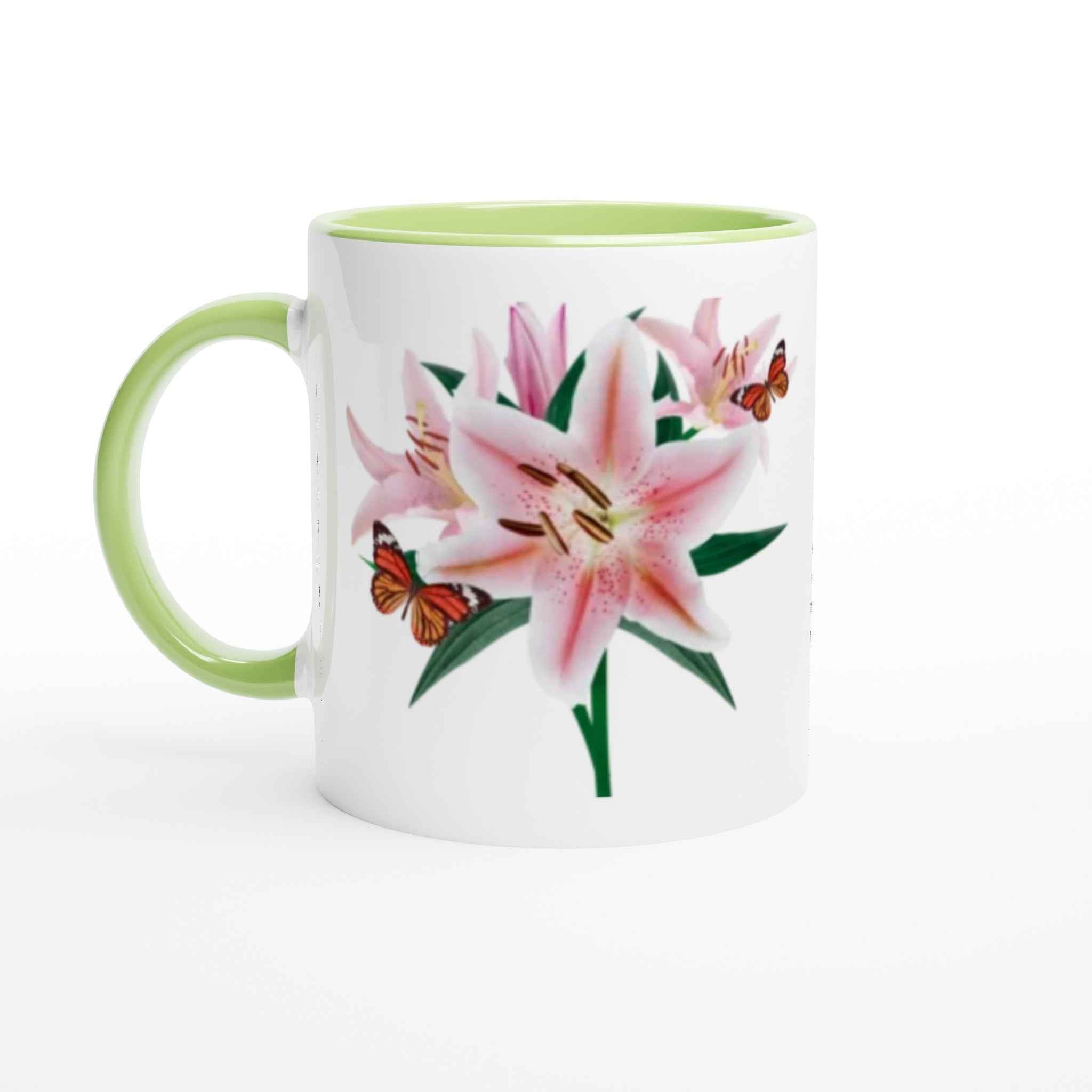 Iris Flower Mug, Floral Ceramic Coffee Cup, Botanical Garden Gift, Spring Flower Tea Mug, Gift for Gardener, Handmade Floral Kitchen Decor