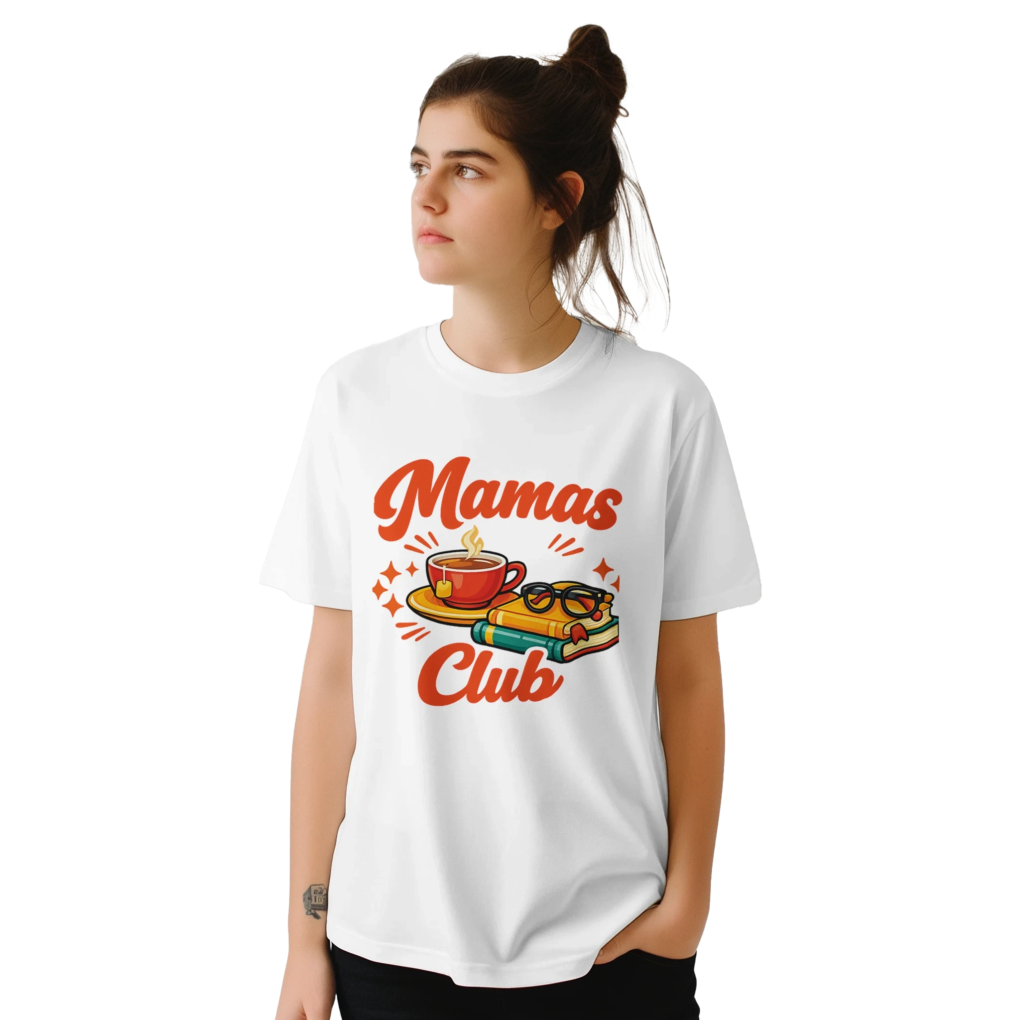 Mama's Club Graphic T-Shirt - Premium Soft Ring-Spun Cotton Tee