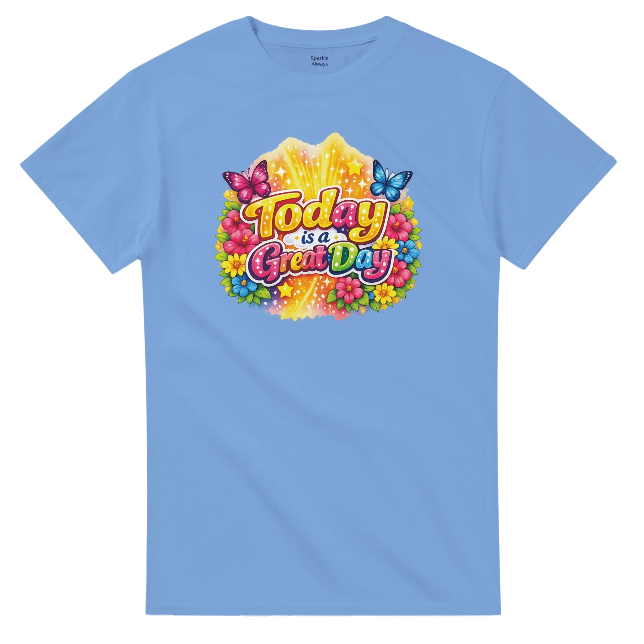 Today is a Great Day Heavyweight Cotton T-Shirt | Positive Statement Graphic Tee. Nice Gift.