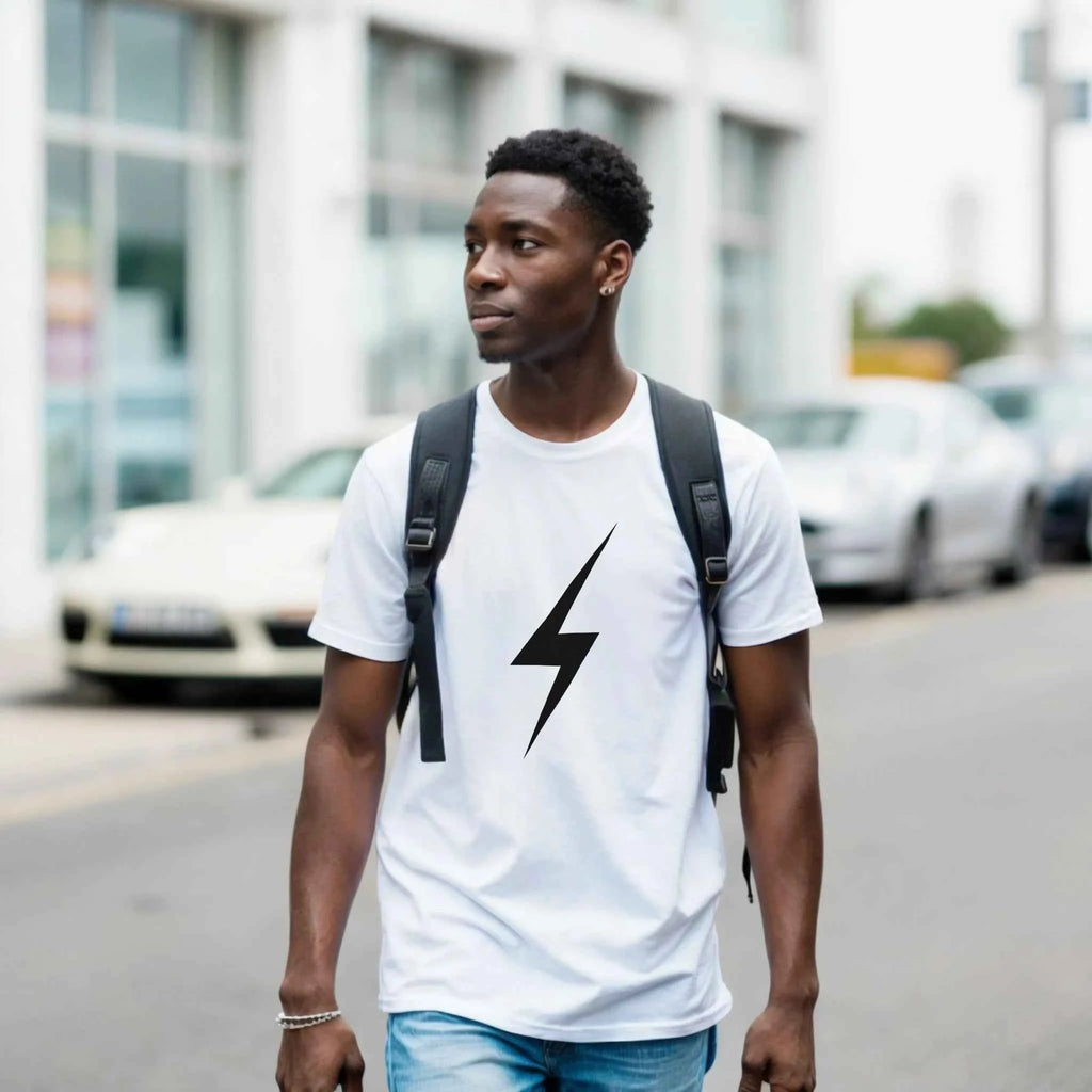 Lightning Bolt Graphic T-Shirt – Premium Cotton Spark Design Tee