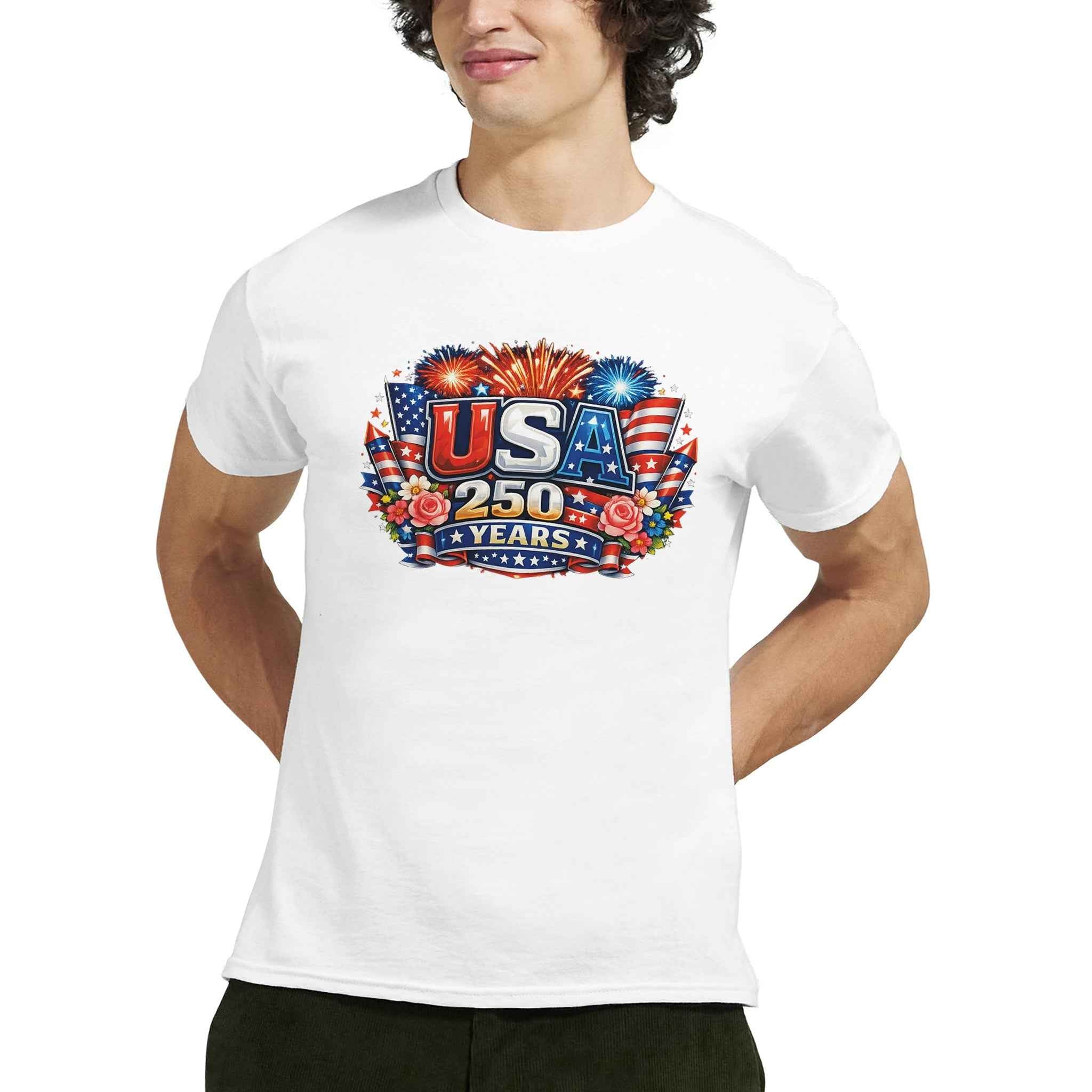 USA 250th Anniversary Shirt, Semiquincentennial 1776-2026 T-Shirt, Patriotic America Independence Day Gift, Heavyweight Cotton Tee