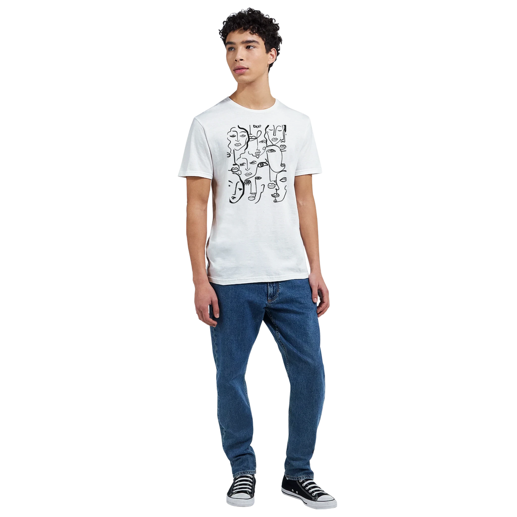 Artistic Many Faces Graphic T-Shirt - Premium Soft Ring-Spun Cotton Crewneck