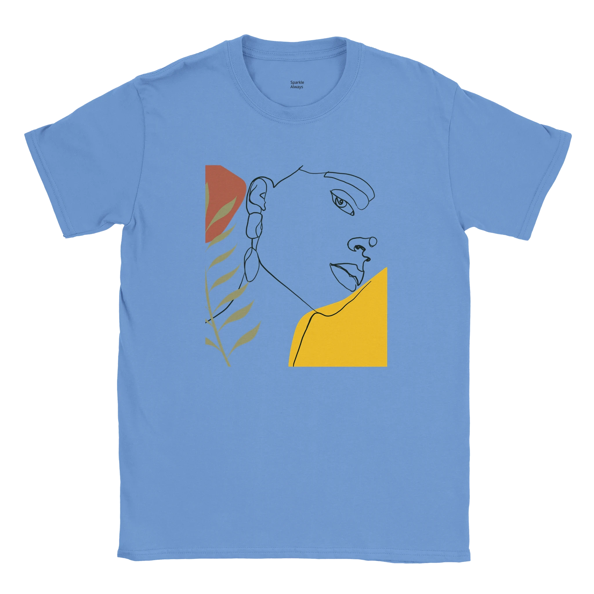 Women's Face Portrait Graphic T-Shirt - Black and White Art Tee