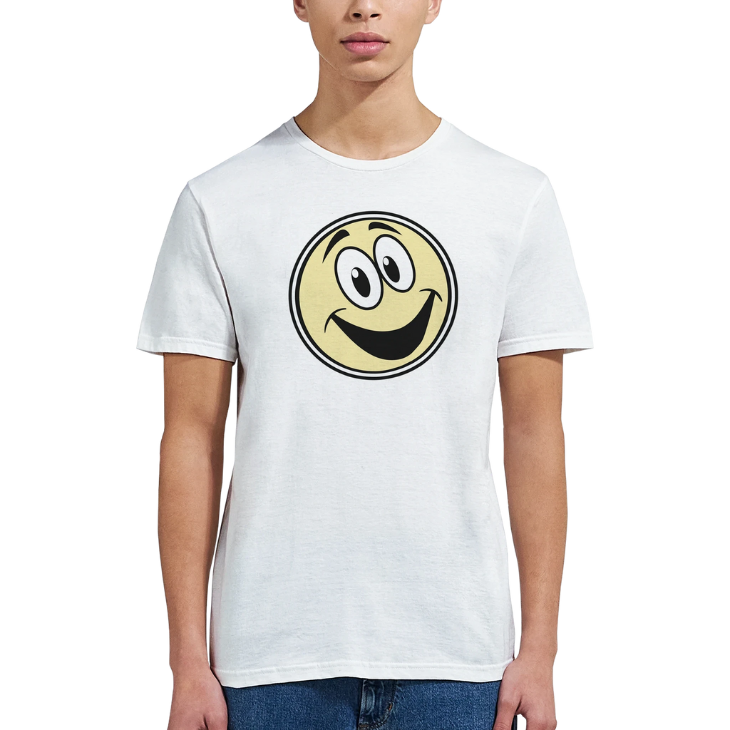 Smiling Emoji Graphic T-Shirt - Premium Soft Cotton Fun Tee