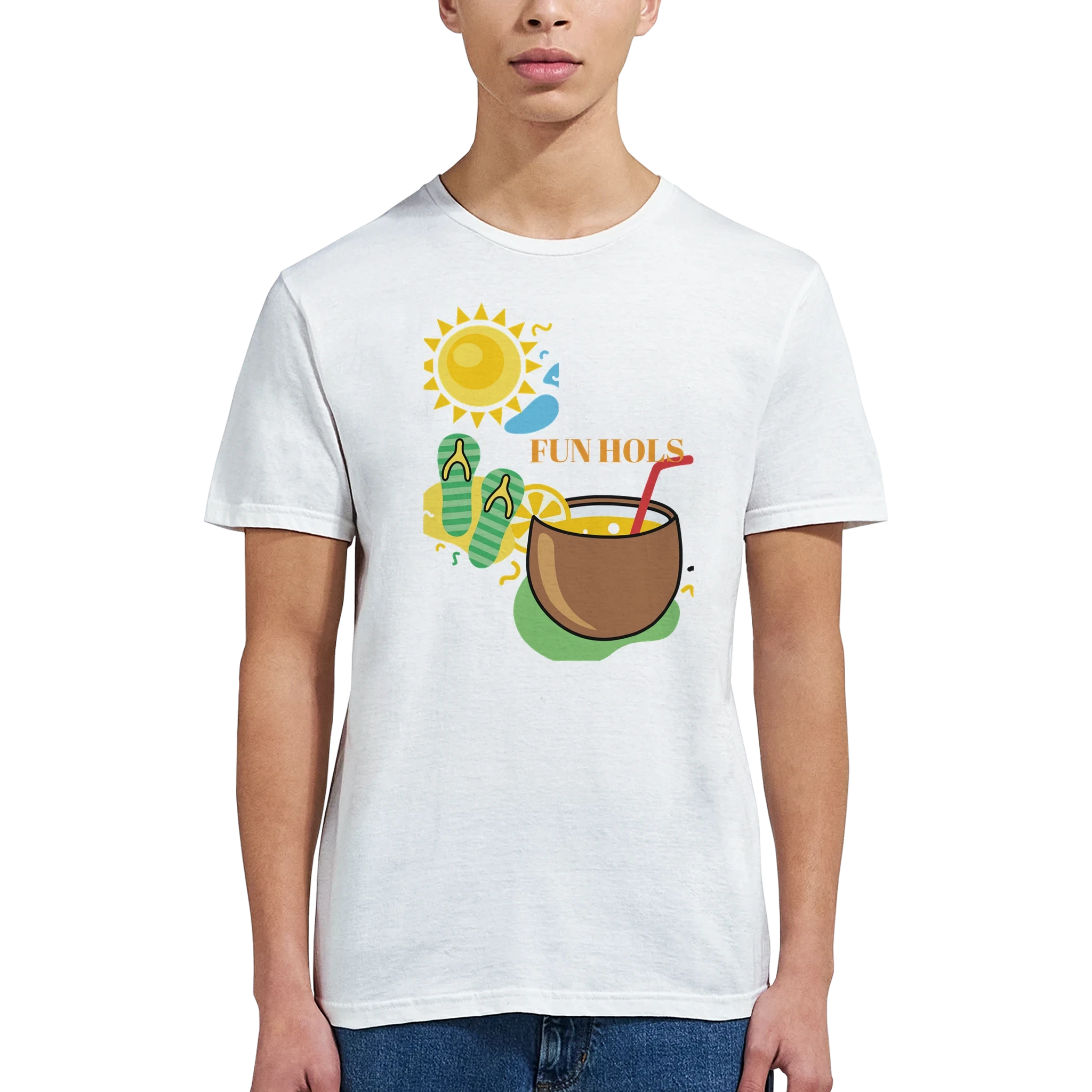 Fun Holiday Beach Graphic T-Shirt - Premium Cotton Tee
