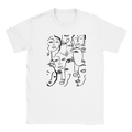 Artistic Many Faces Graphic T-Shirt - Premium Soft Ring-Spun Cotton Crewneck
